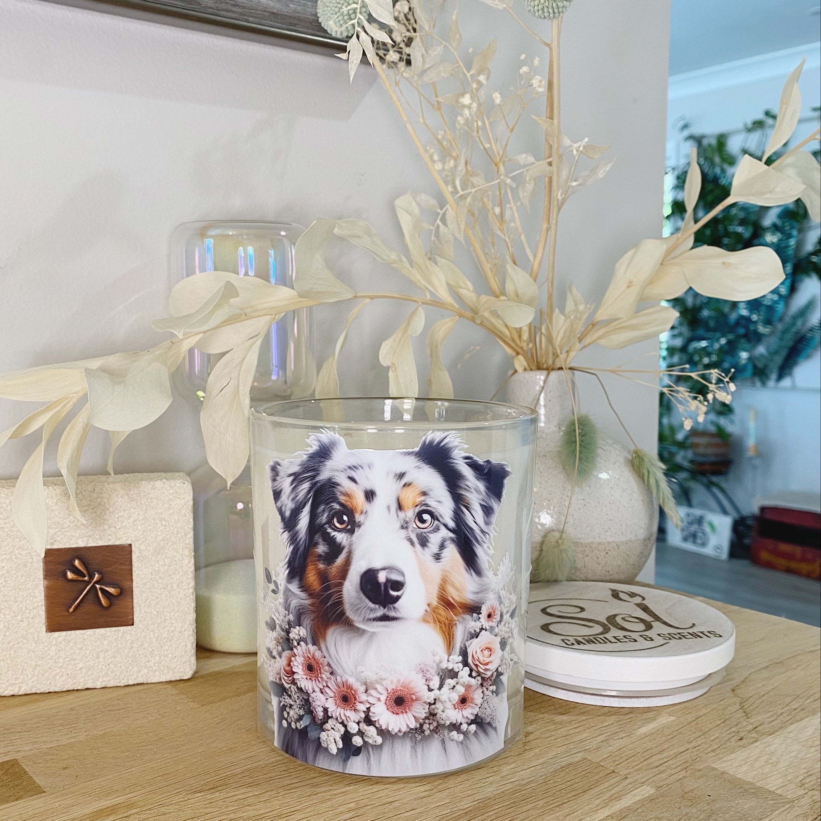Australian Shepherd Portrait Xlarge Candle_Sol Candles & Scents