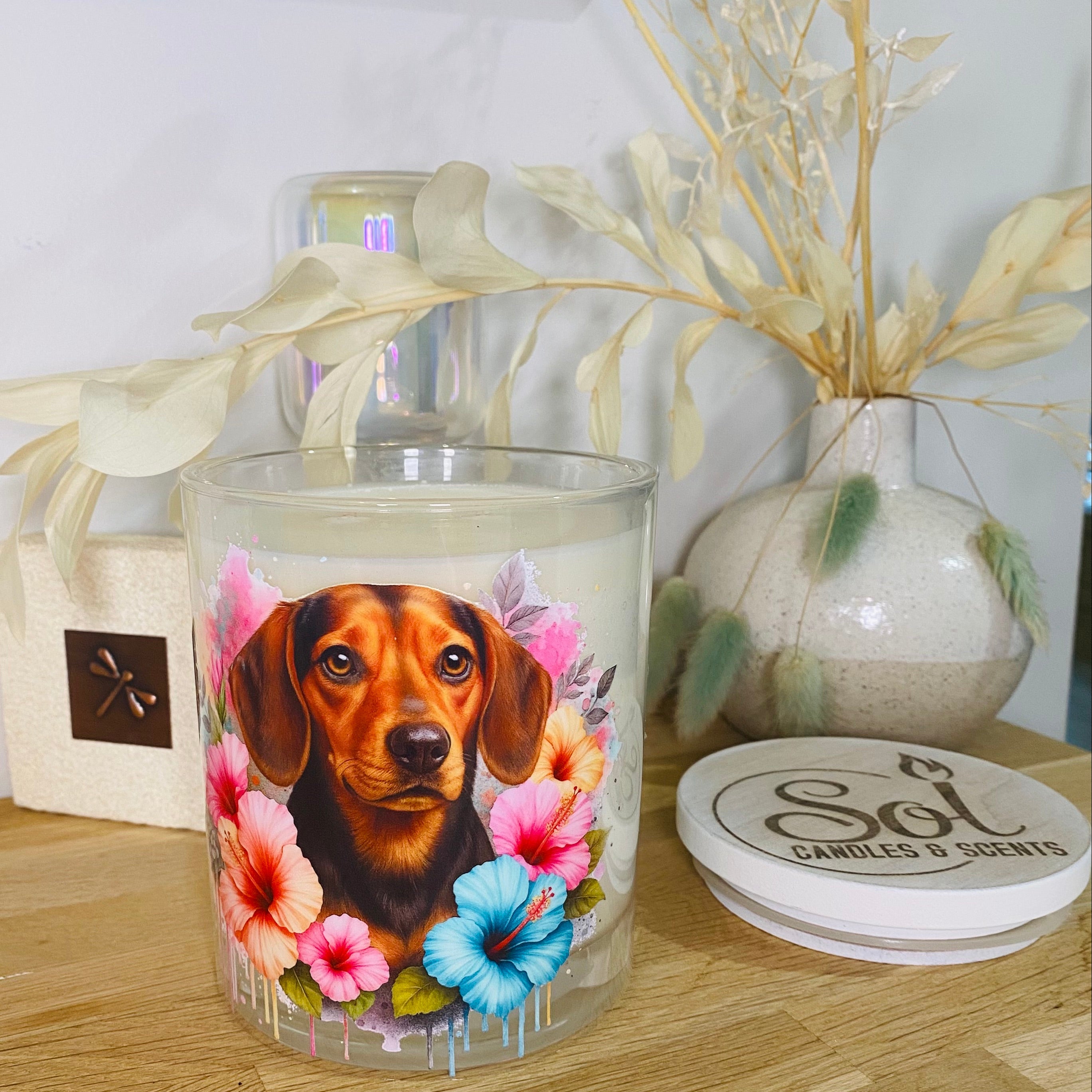Beagle Black and Tan Dog Xlarge Candle_Sol Candles & Scents