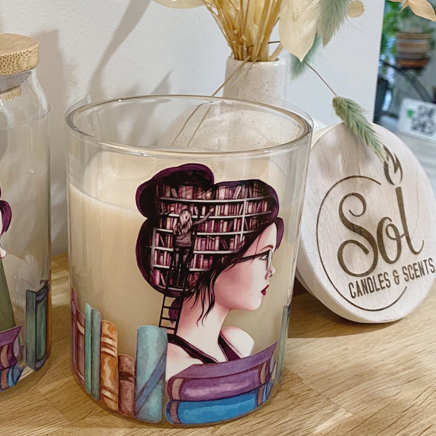 Book Lover Glassware + Candle Giftset_Sol Candles & Scents