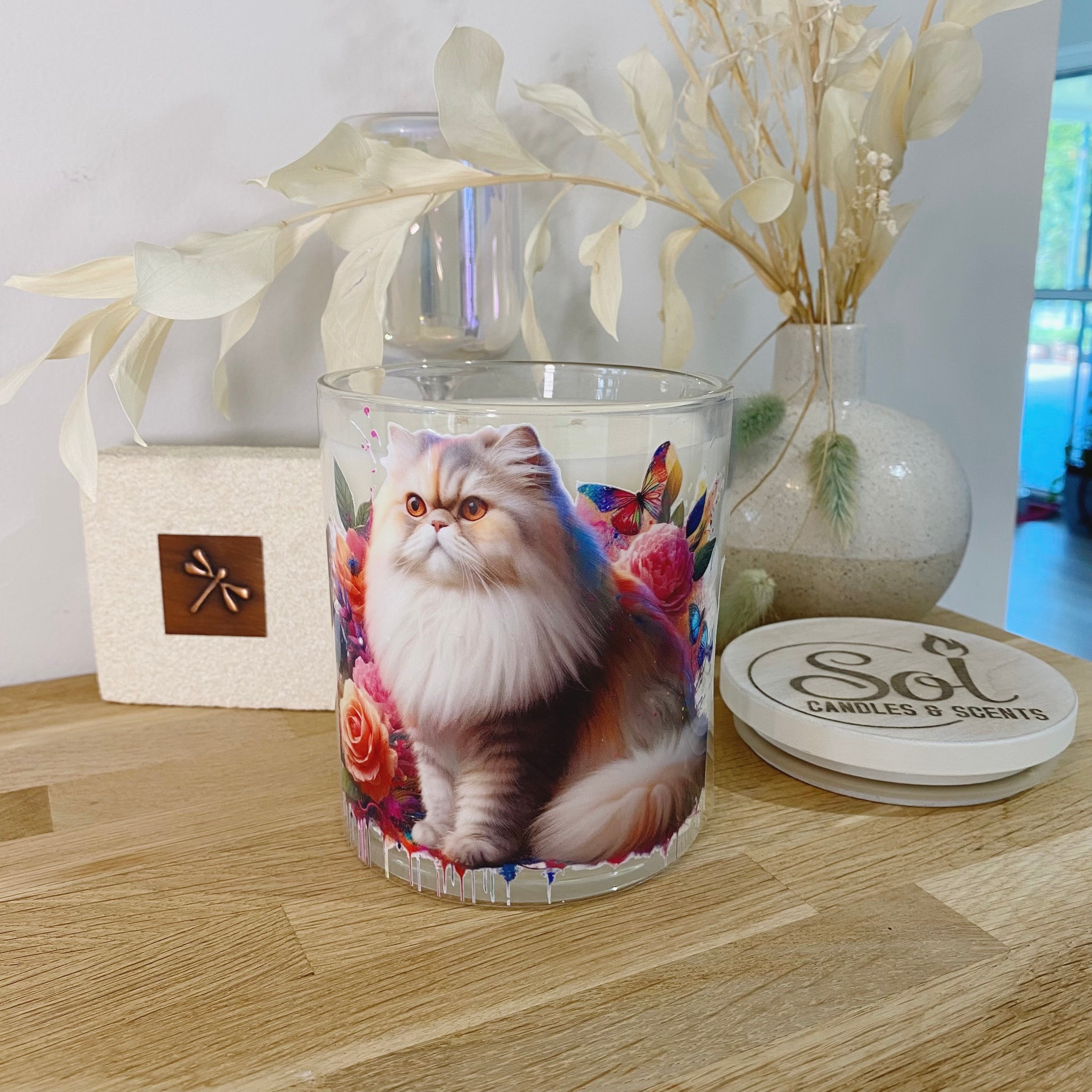 Cat Persian Sitting Xlarge Candle