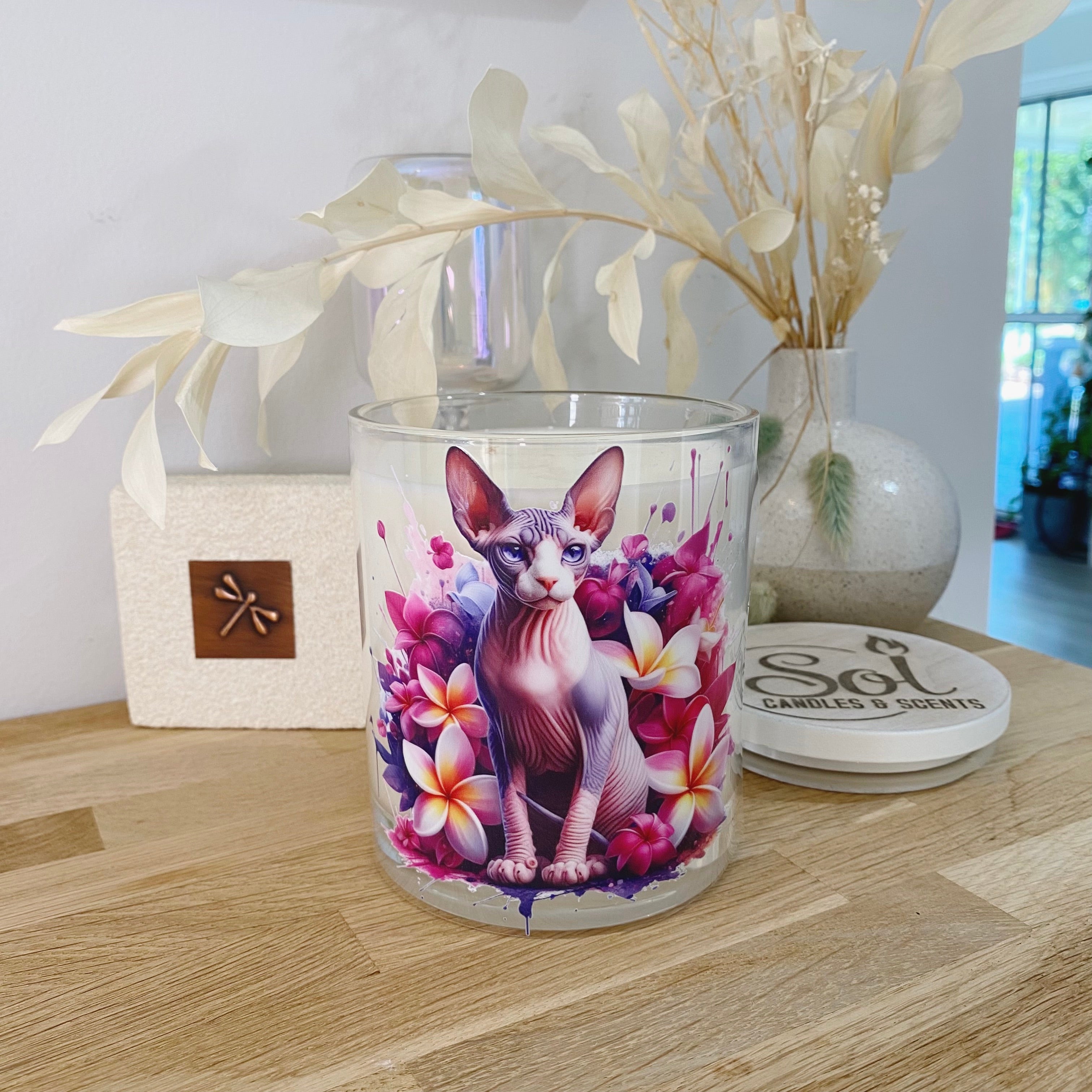 Cat Sphynx Pink Xlarge Candle_Sol Candles & Scents