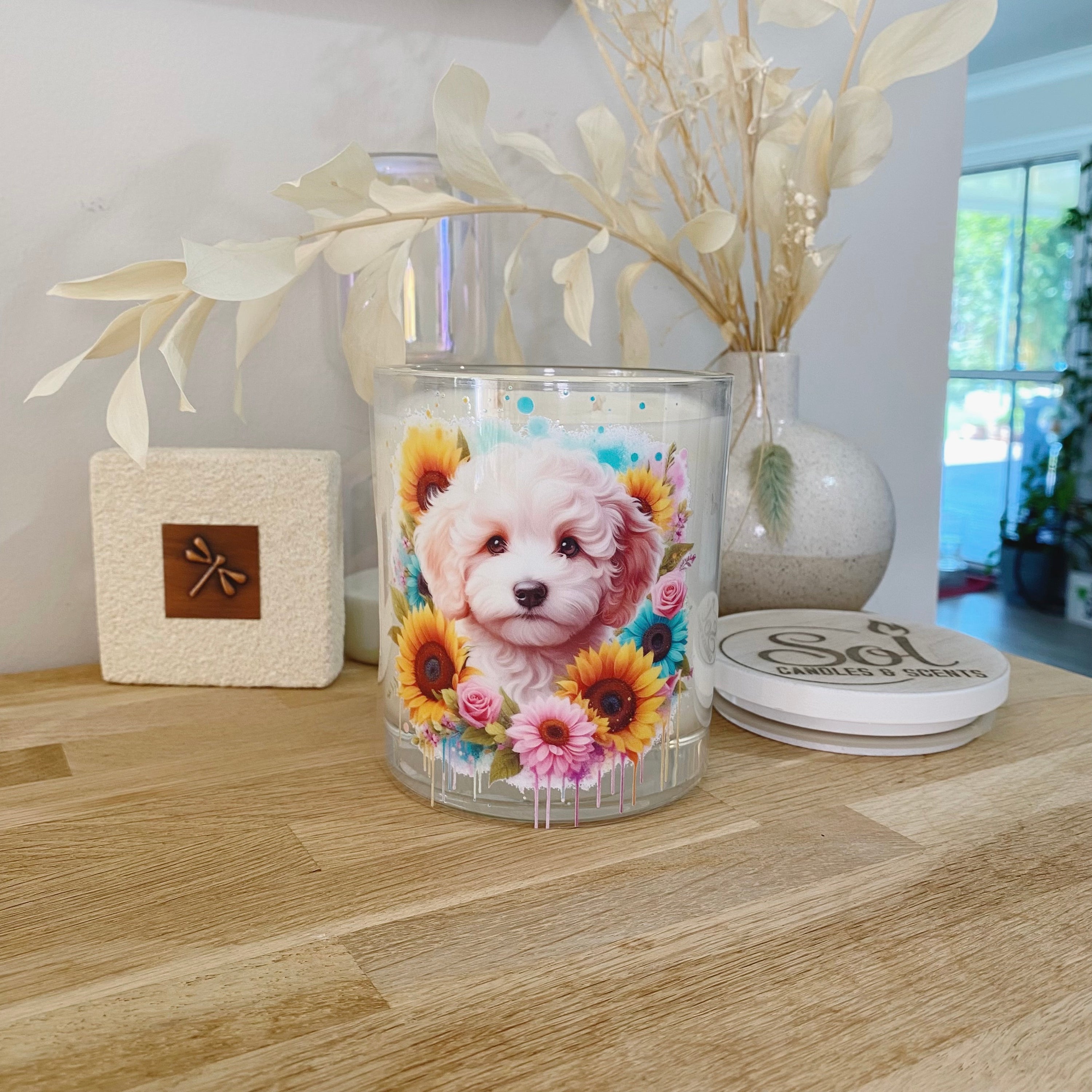 Cavoodle Floral Xlarge Candle_Sol Candles & Scents