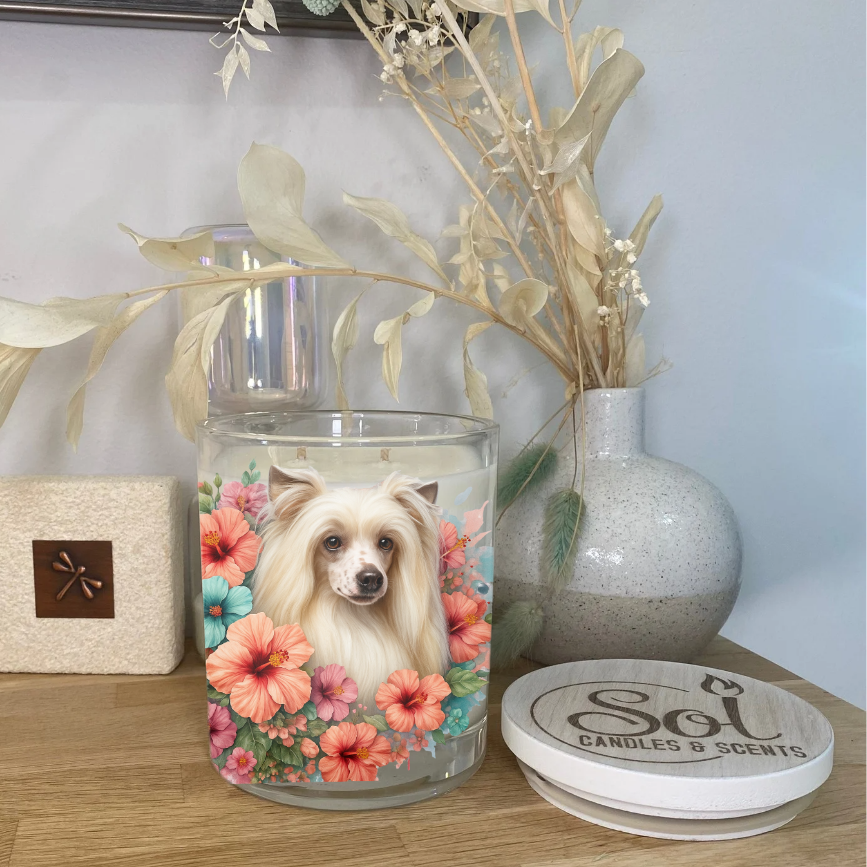 Chinese Crested Dog Xlarge Candle