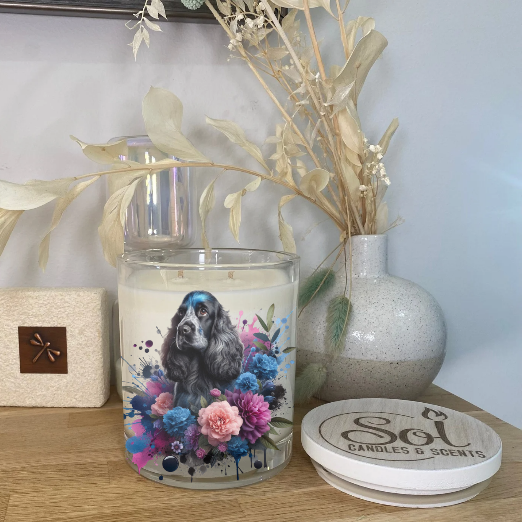 Cocker Spaniel Blue Xlarge Candle