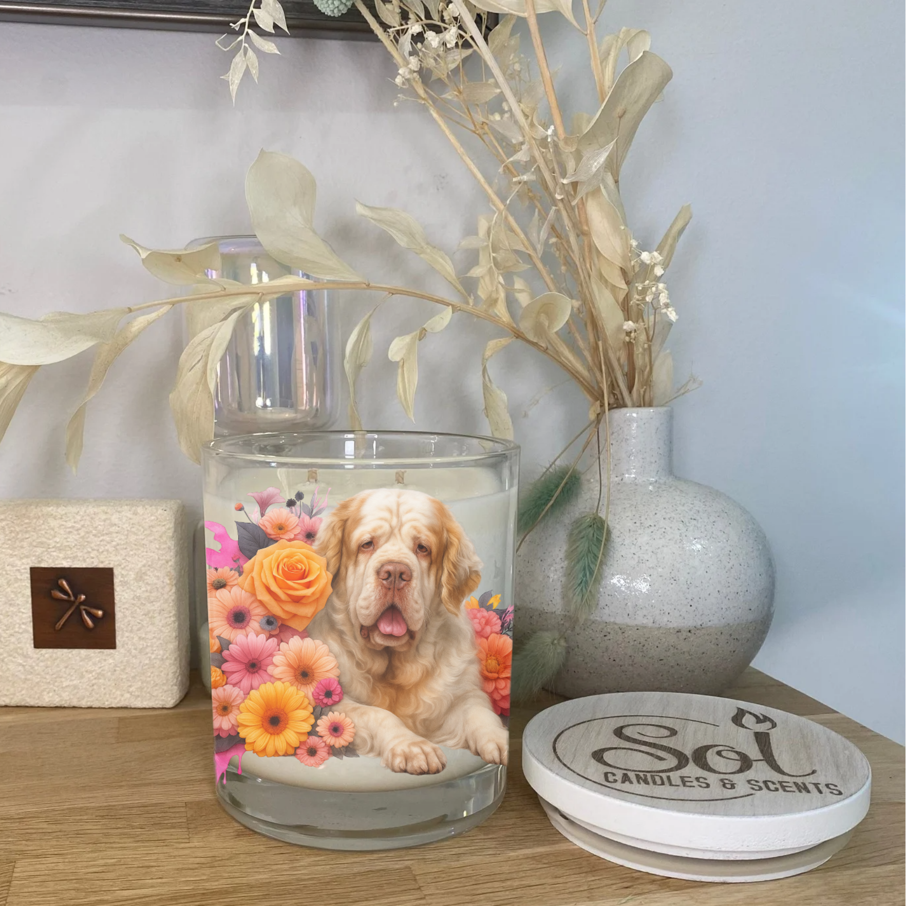 Cumberland Spaniel Floral Xlarge Candle