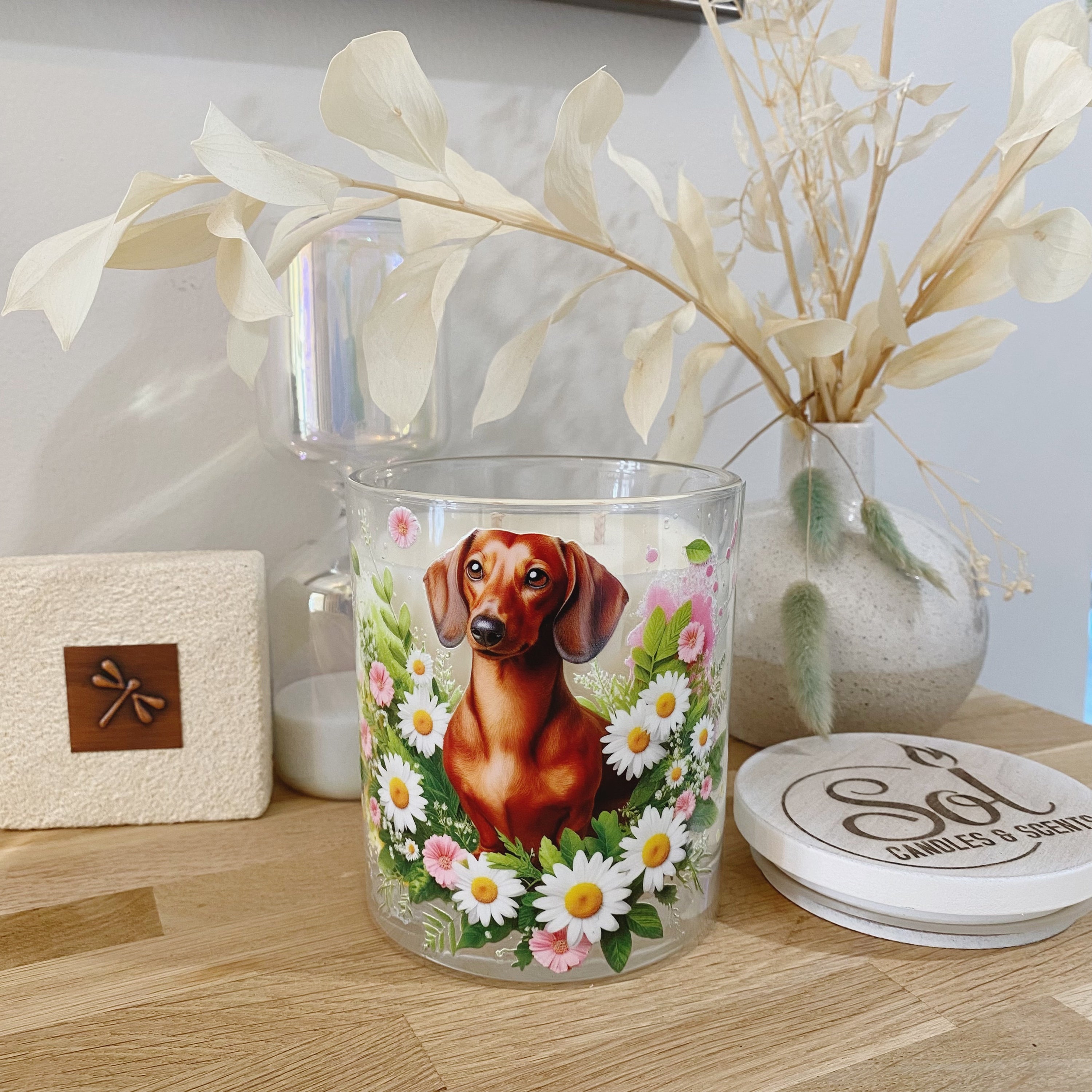 Dachshund Smooth Red Xlarge Candle_Sol Candles & Scents