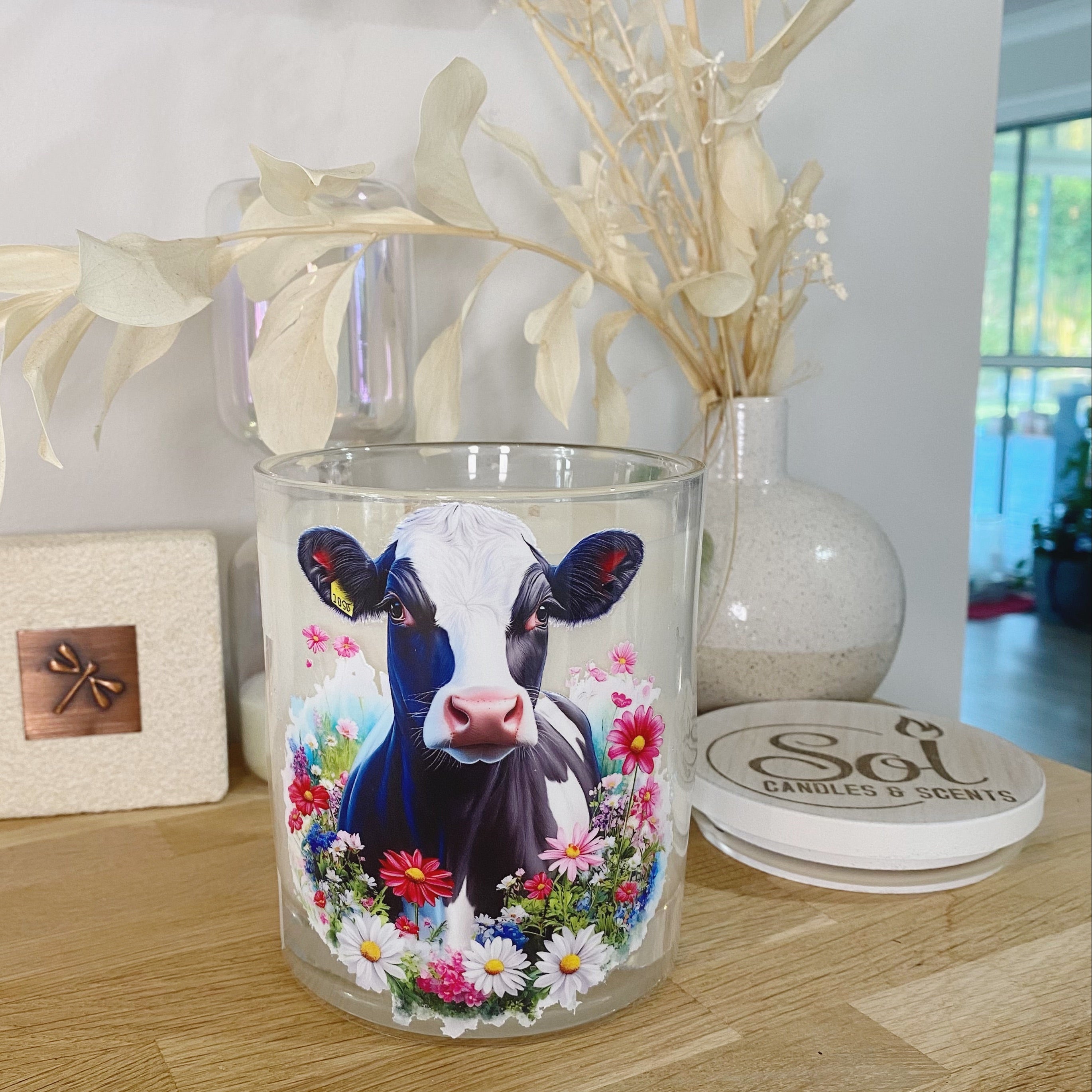 Dairy Cow Floral Candle_Sol Candles & Scents