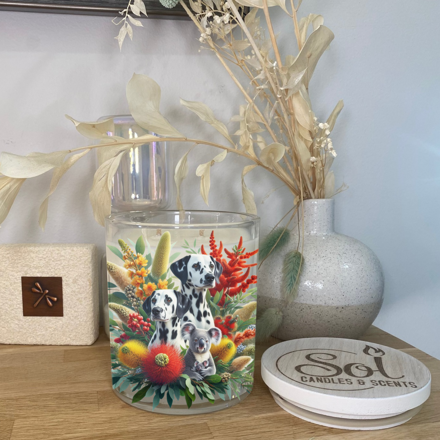 Dalmatian Double Koala Xlarge Candle
