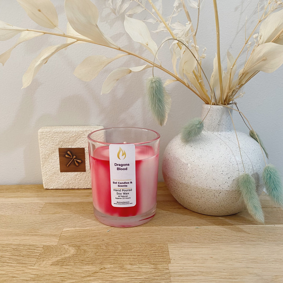 Dragons Blood Soy Signature Candle_Incence_Sol Candles & Scents Enchant with Dragon&