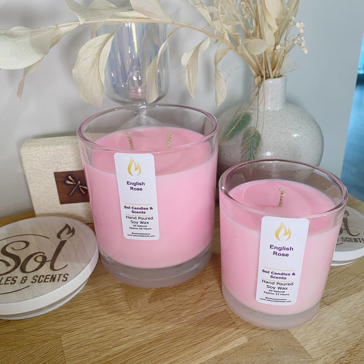 English Rose Med Candle_Sol Candles & Scents
