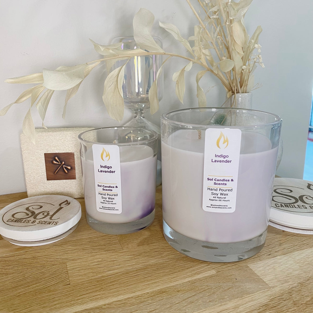 Indigo Lavender Candle_Sol Candles & Scents