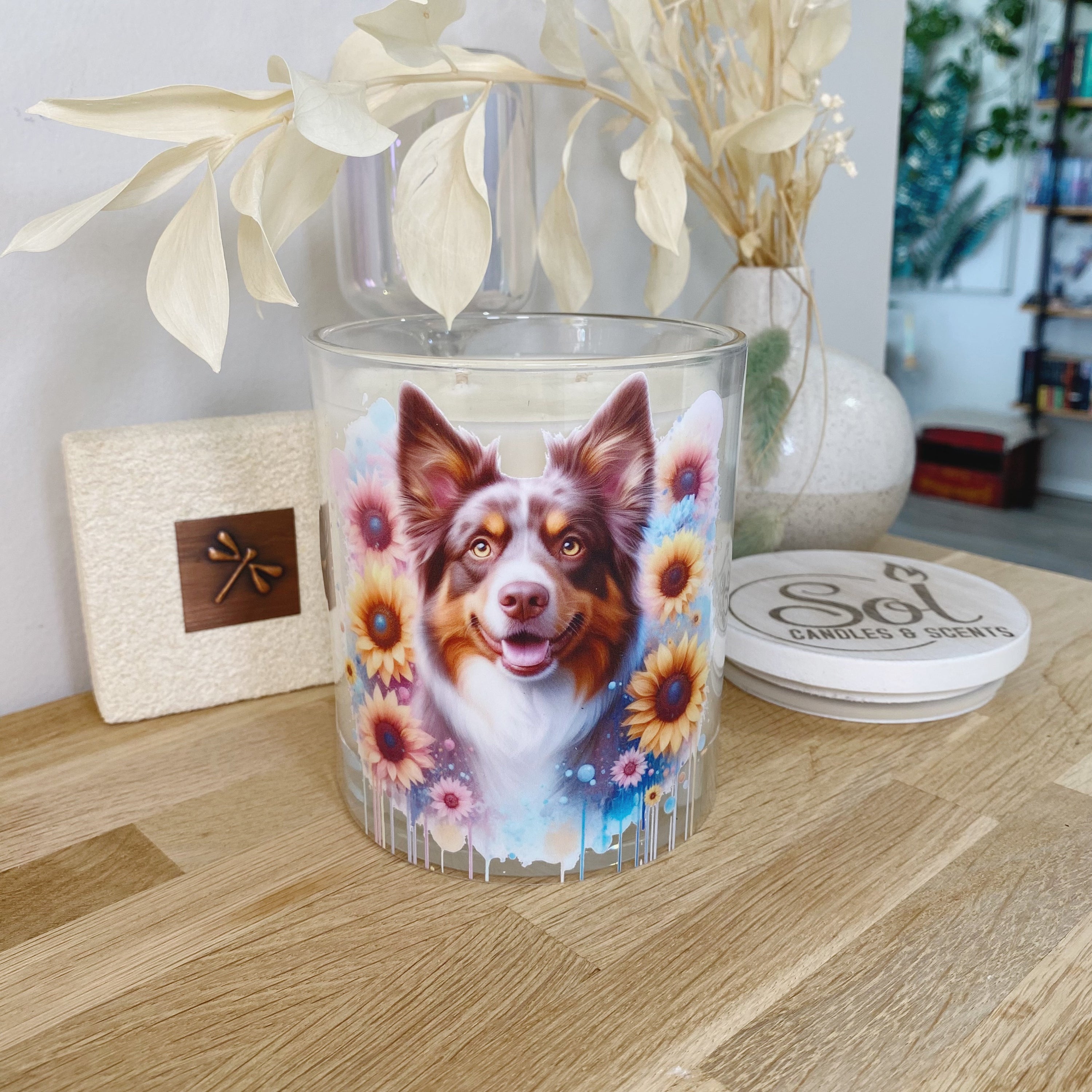 Koolie Smiling Sunflower Xlarge Candle_Sol Candles & Scents