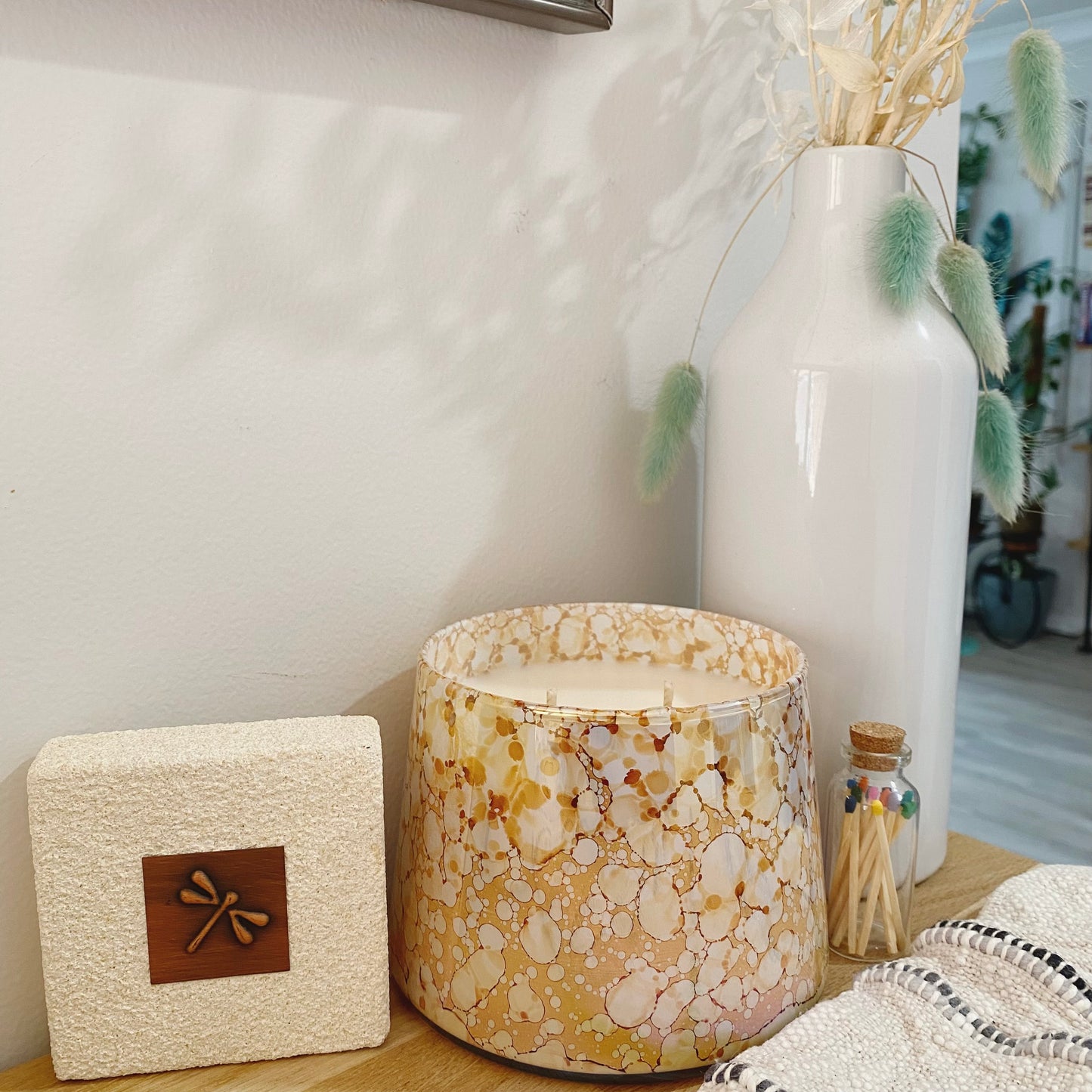 Lux Soy Yellow Candle Handpoured Small Business