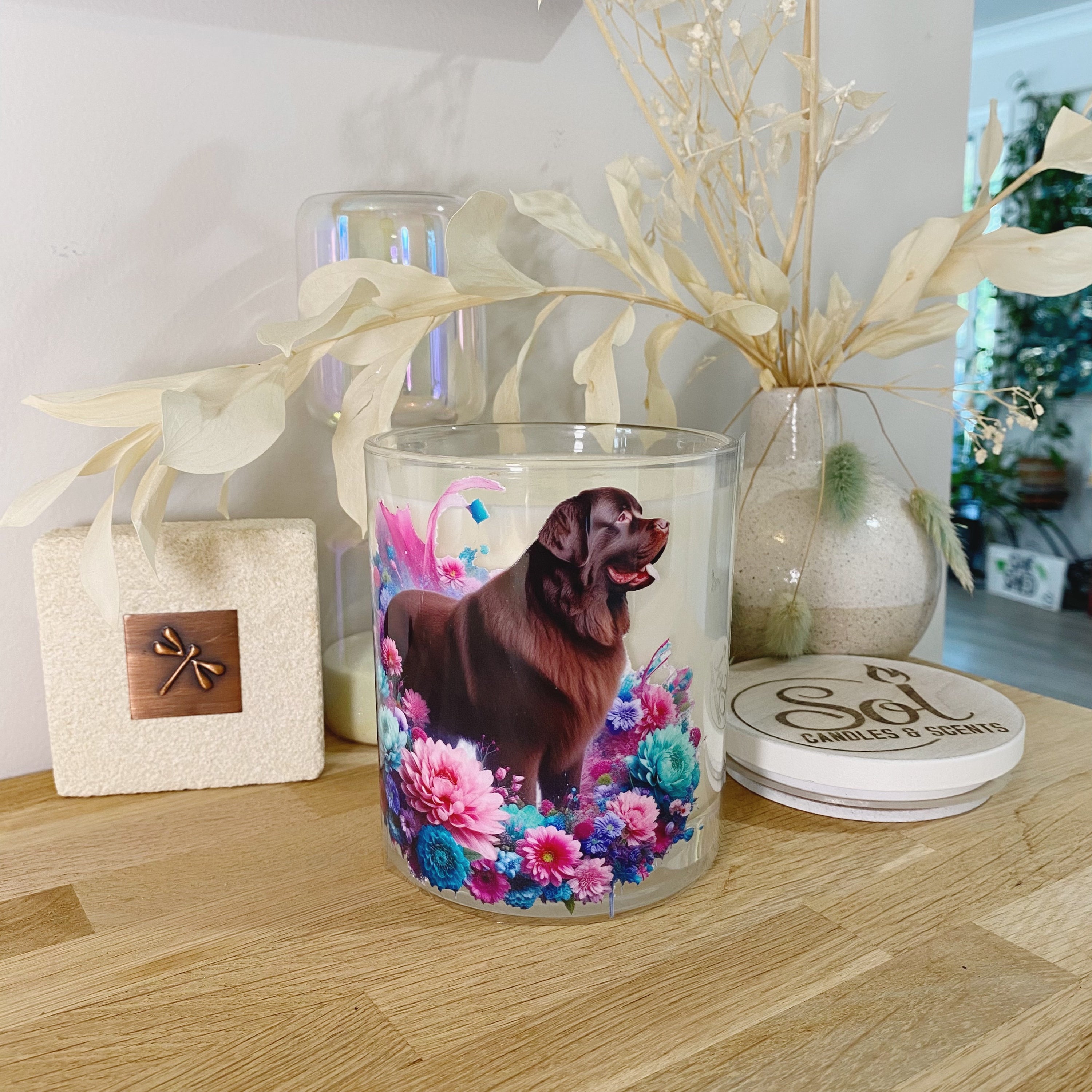 New Founderland Chocolate Floral Xlarge Candle_Sol Candles & Scents