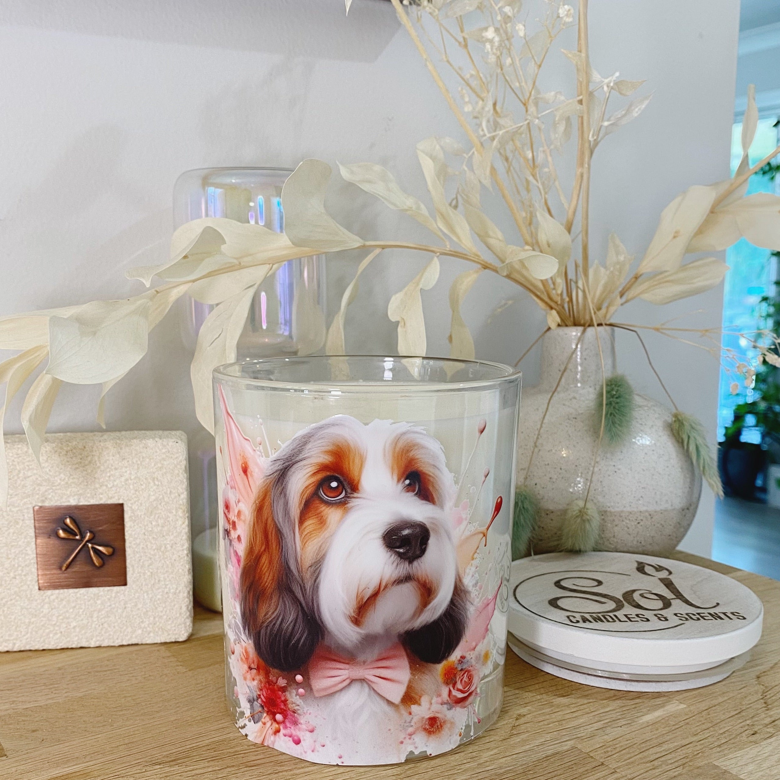 Petit Basset Griffon Vendeen Peach Xlarge Candle_Sol Candles & Scents