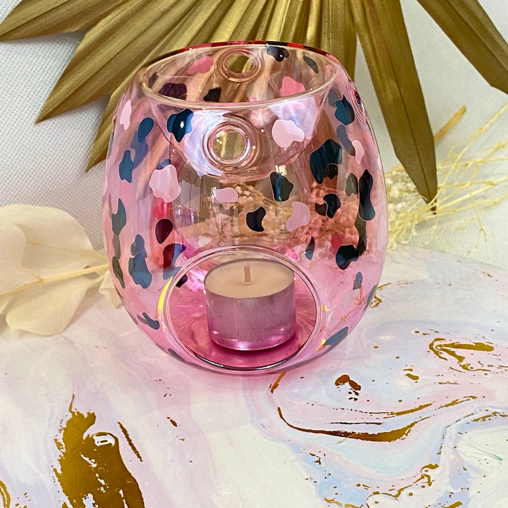 Pink Leopard Wax Melt Burner