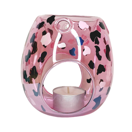 Pink Leopard Wax Melt Burner_ Sol Candles & Scents