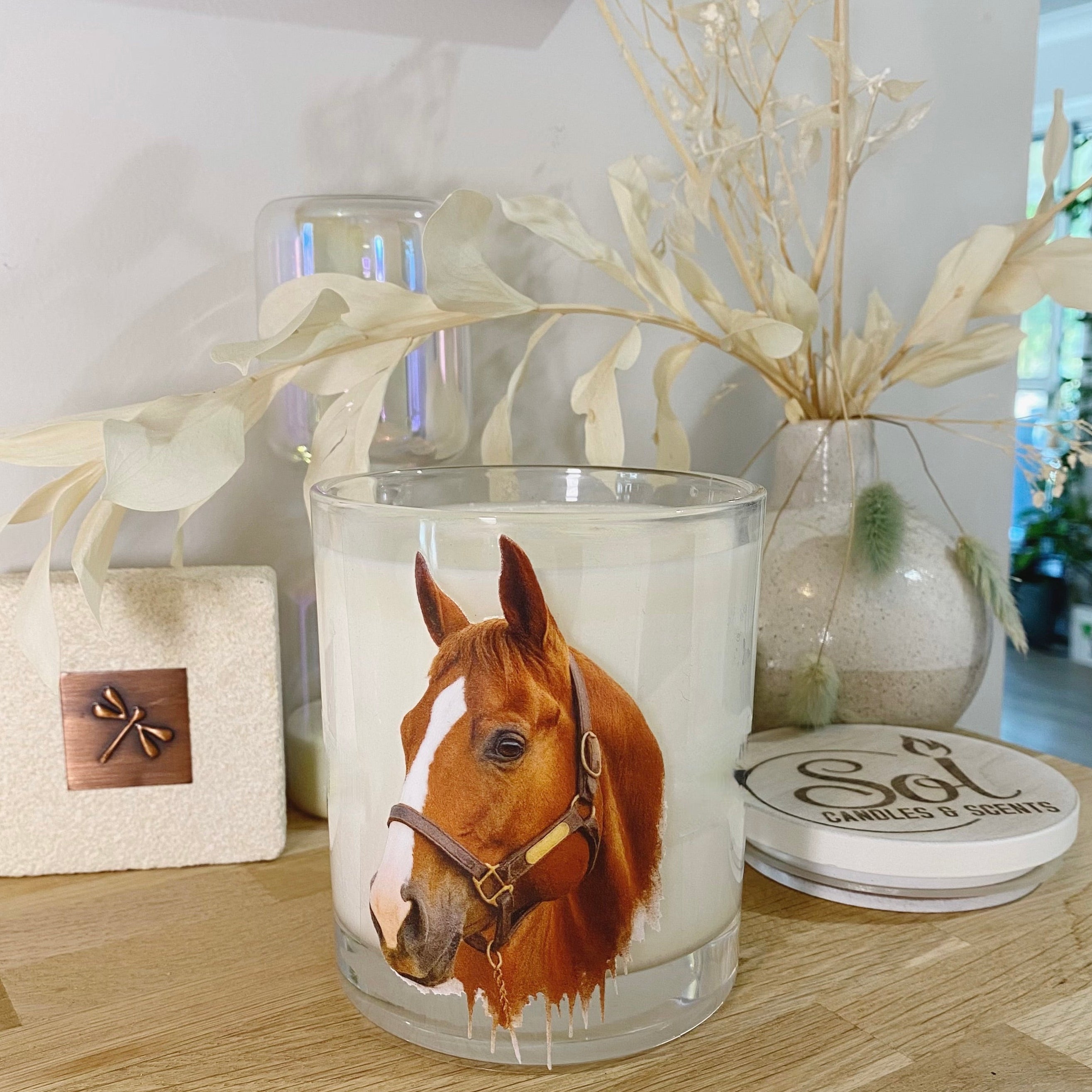 Quarter Horse Watercolour Xlarge Candle_Sol Candles & Scents