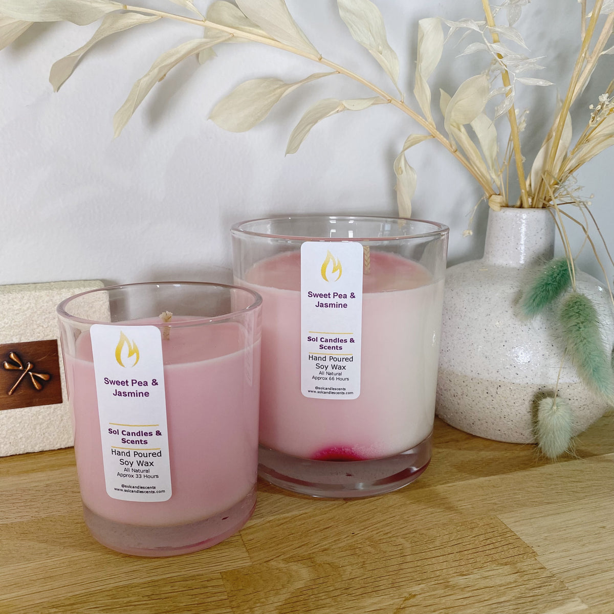Sweet Pea & Jasmine Soy Candles_Sol Candles and Scents