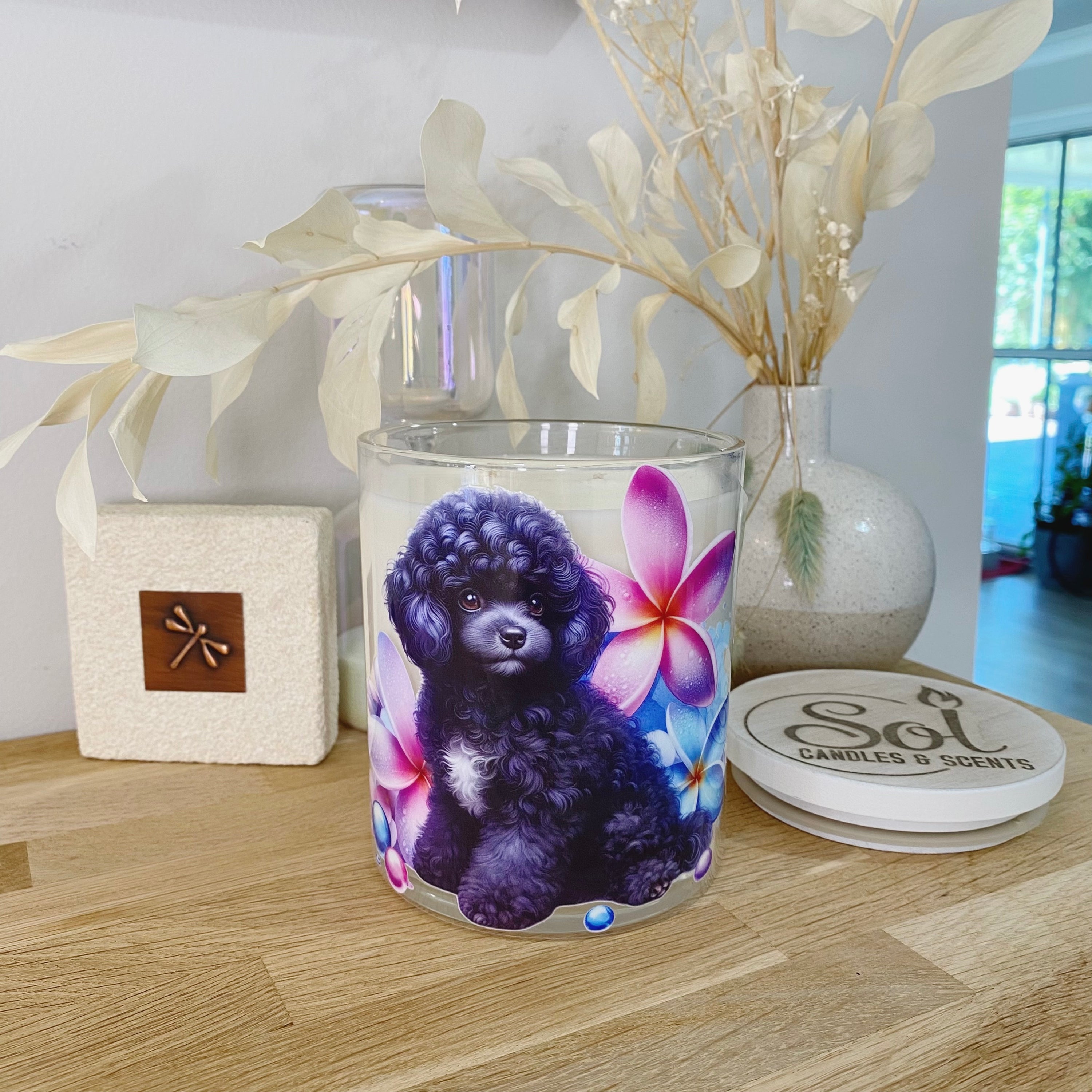 Toy Poodle Black Xlarge Candle_Sol Candles & Scents