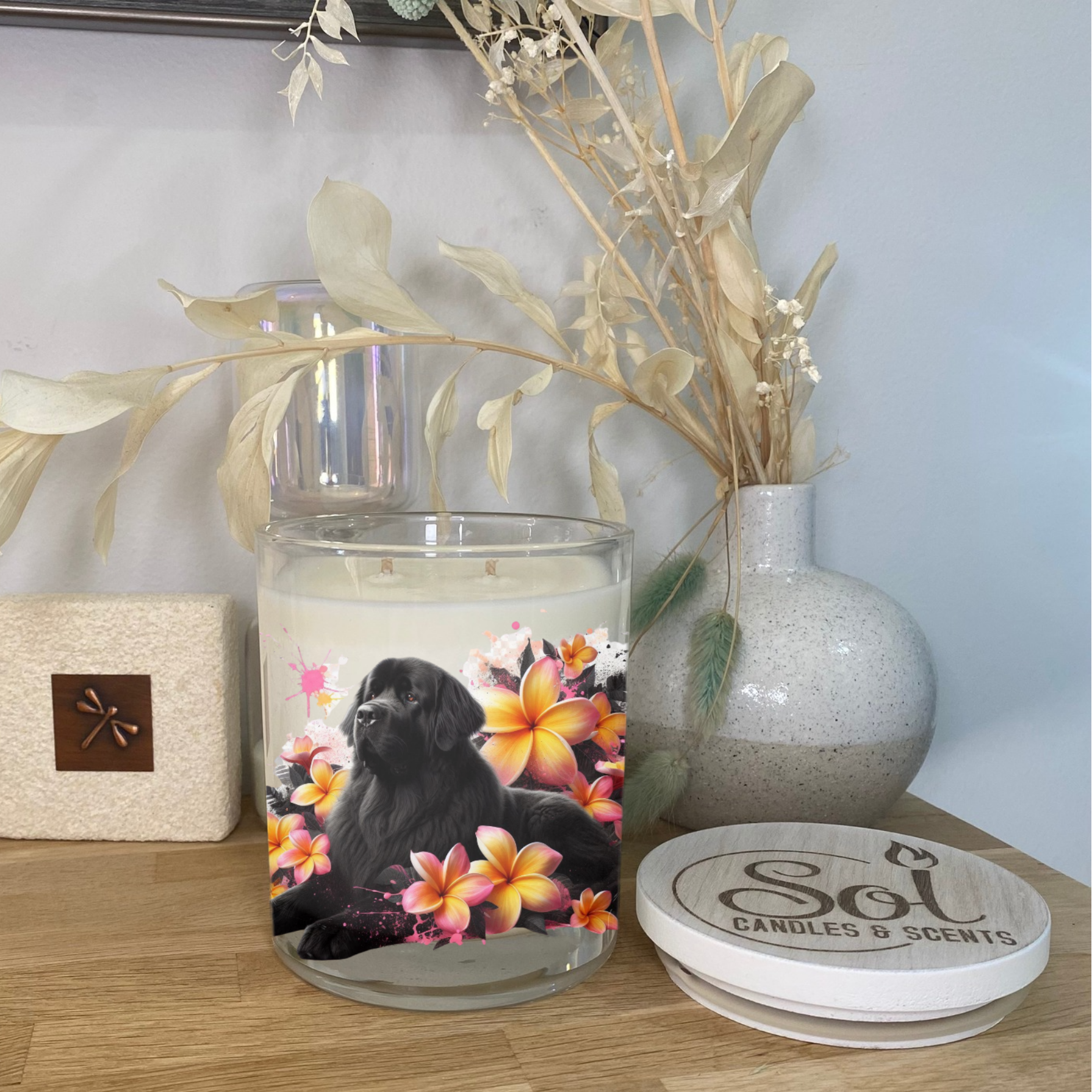 New Founderland Black Laying Down Xlarge Candle