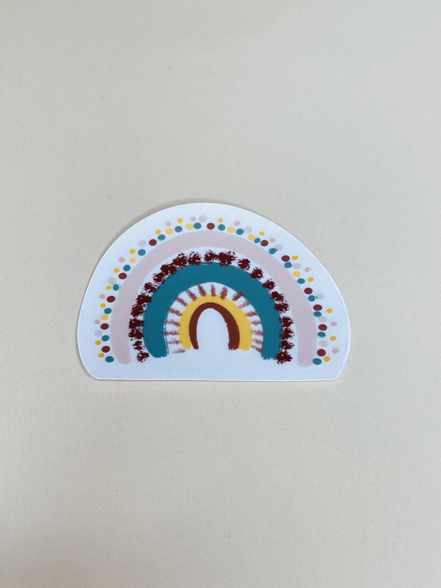 Boho Rainbow Clear Sticker
