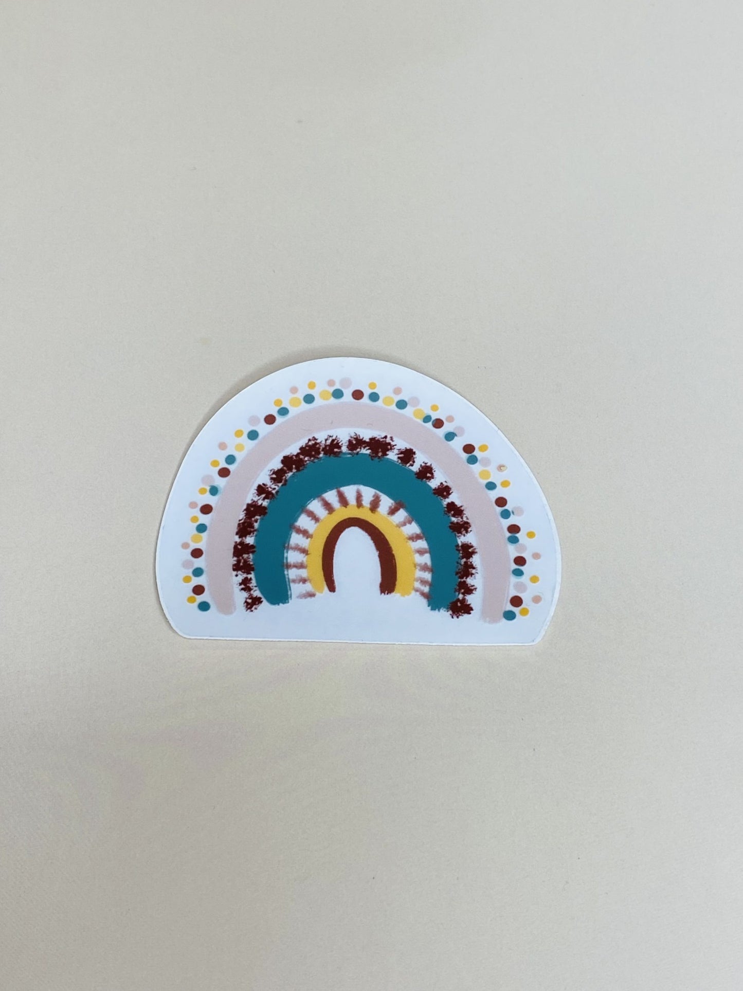 Boho Rainbow Clear Sticker