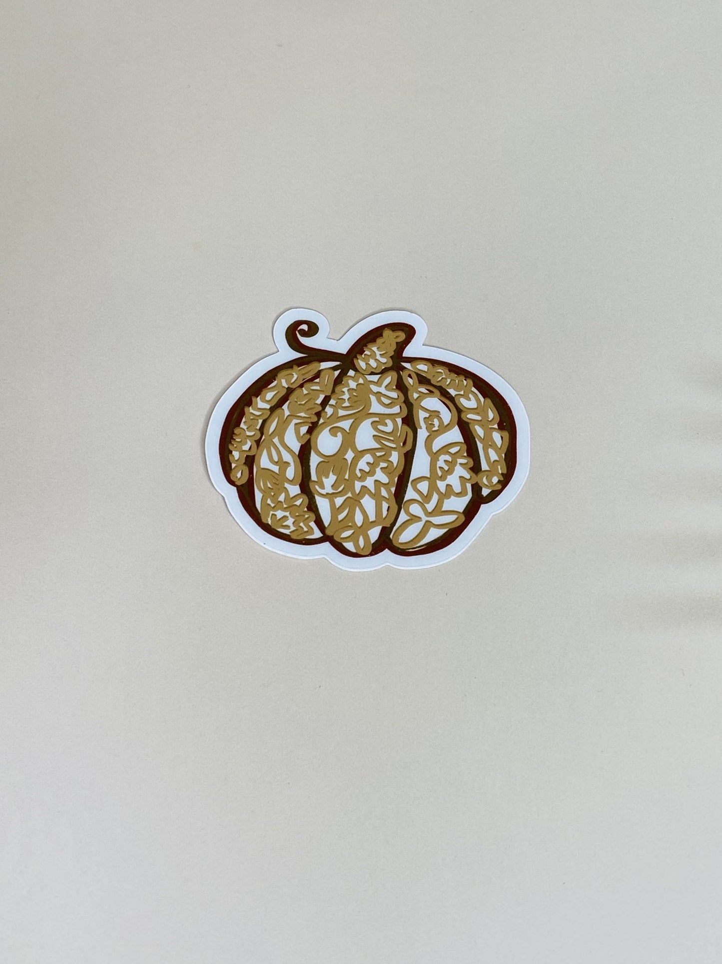 Pumpkin Clear Sticker