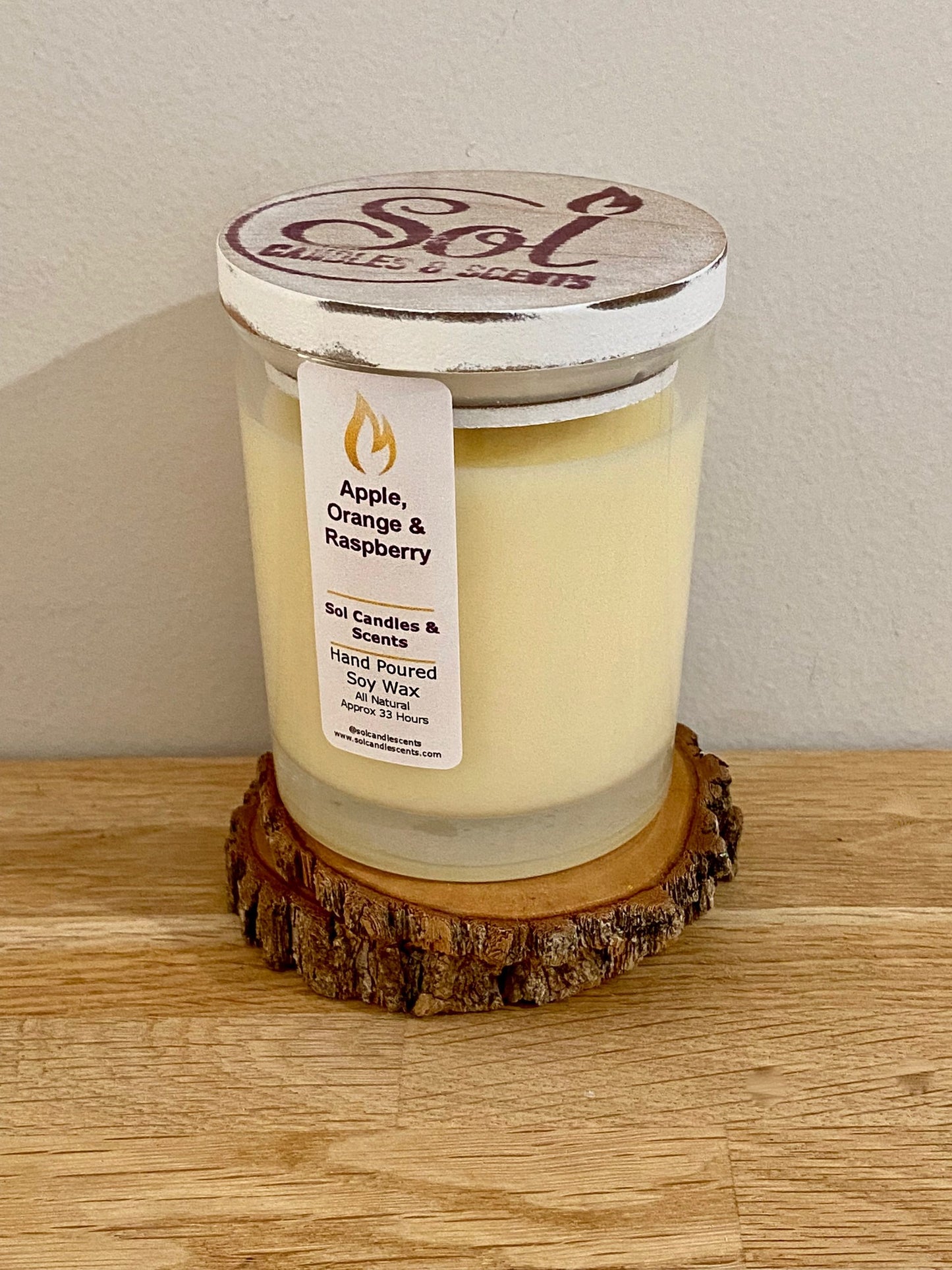 Apple Orange Raspberry Soy Candle_Sol Candles & Scents