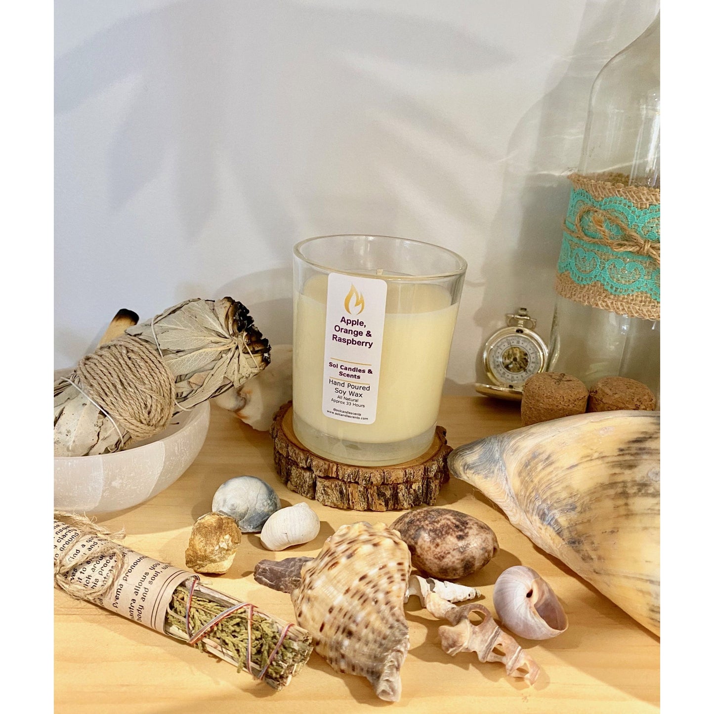 Apple Orange Raspberry Candle_Sol Candles & Scents