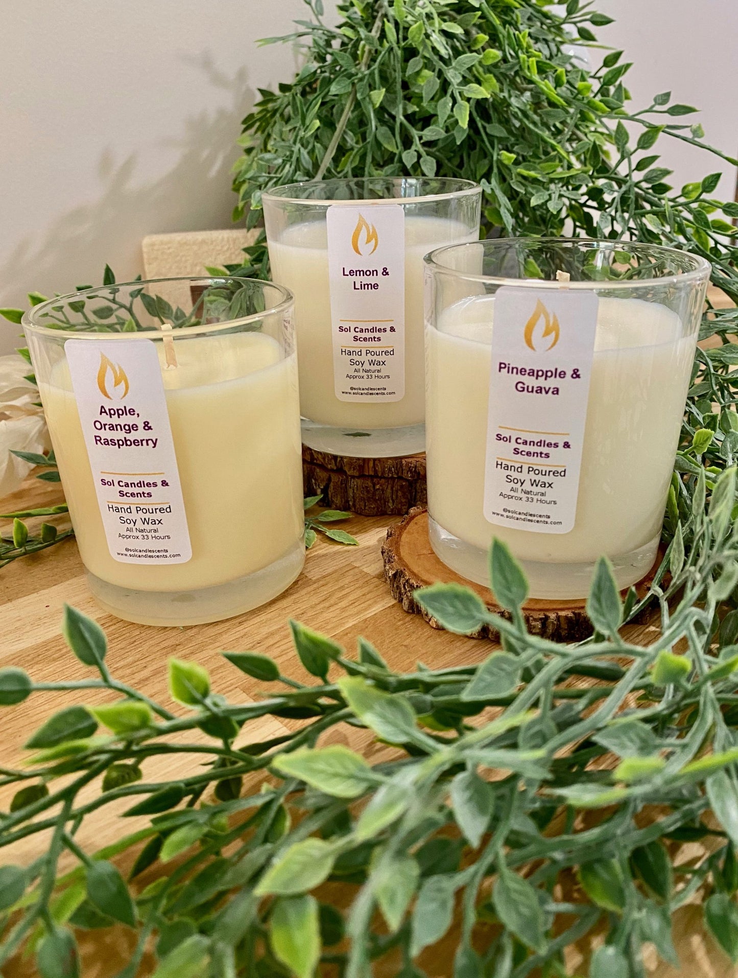 Apple Orange Raspberry Soy Candle_Sol Candles & Scents