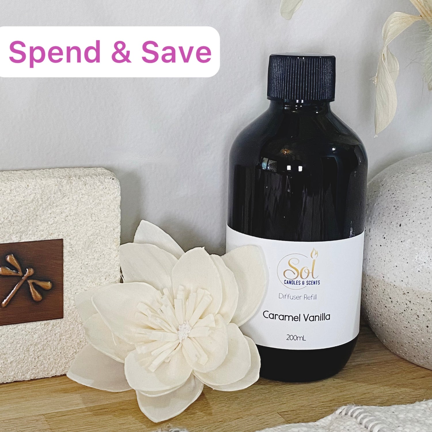 Flower Diffuser Refill - Water Lilly - Sol Candles & Scents