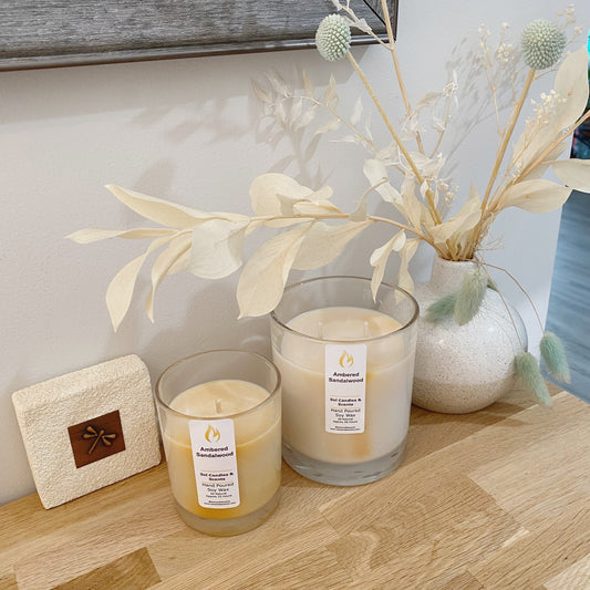 Ambered Sandalwood Signature Soy Candle_Sol Candles & Scents