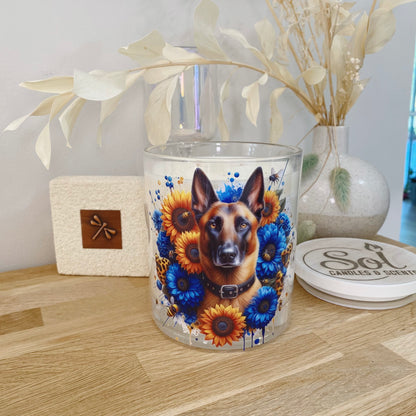 Belgian Malinois Shepherd Blue Xlarge Candle_Sol Candles &amp; Scents