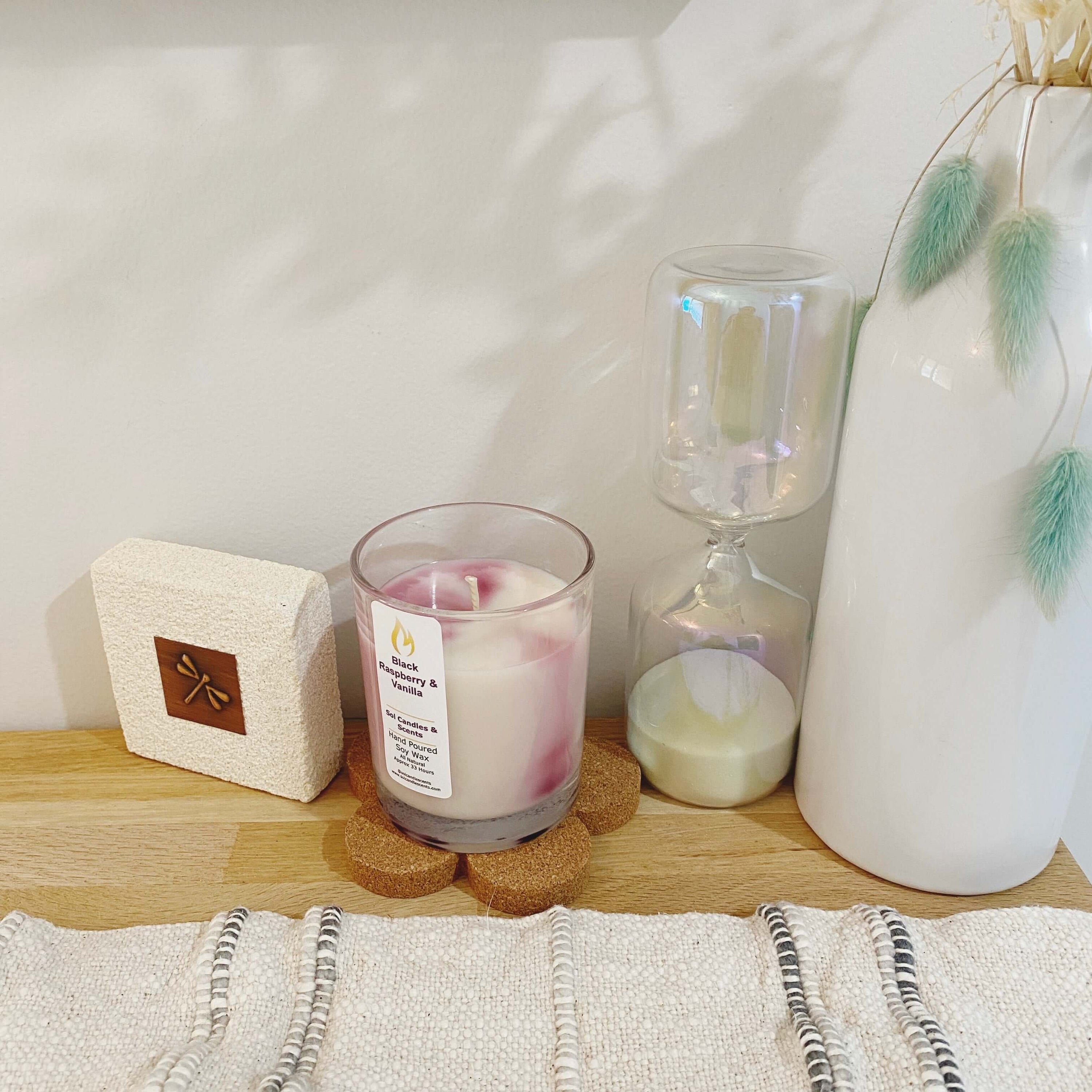 Black Raspberry &amp; Vanilla Candle_Sol Candles &amp; Scents