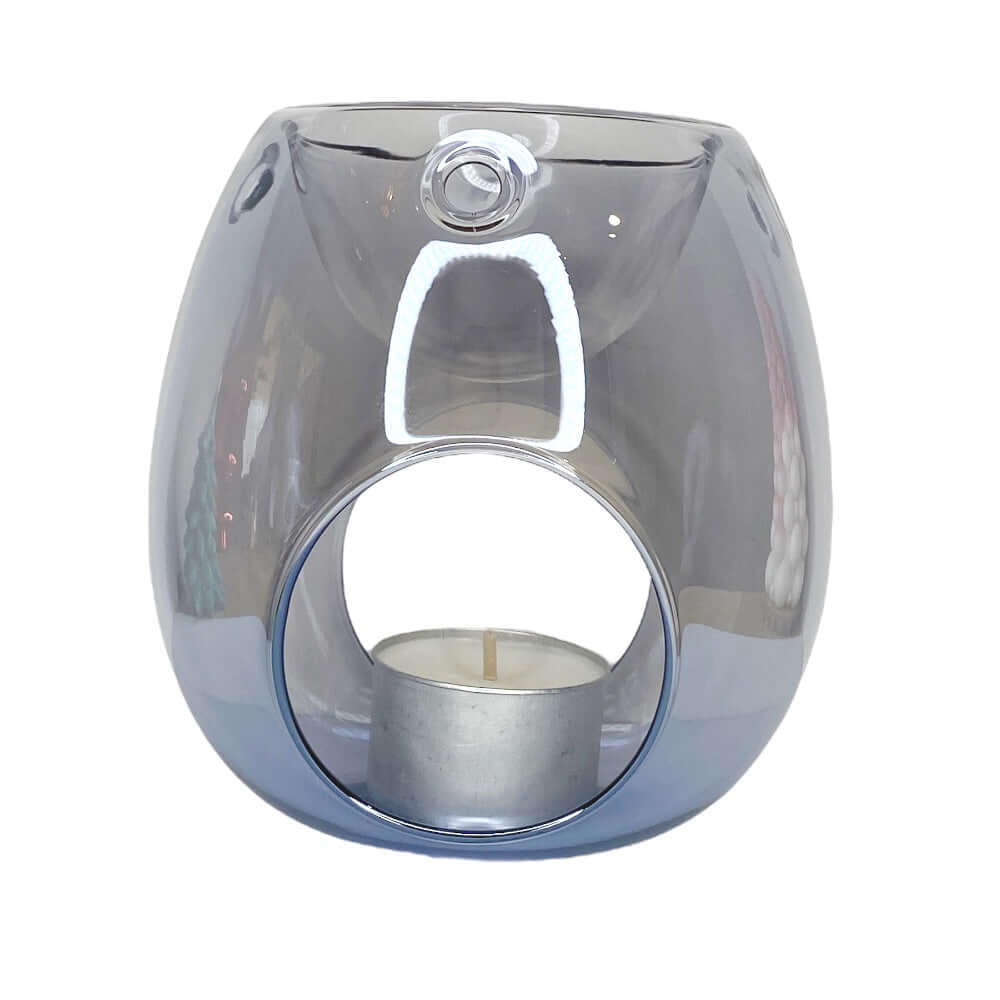 Blue Grey Wax Melt Burner_ Sol Candles & Scents