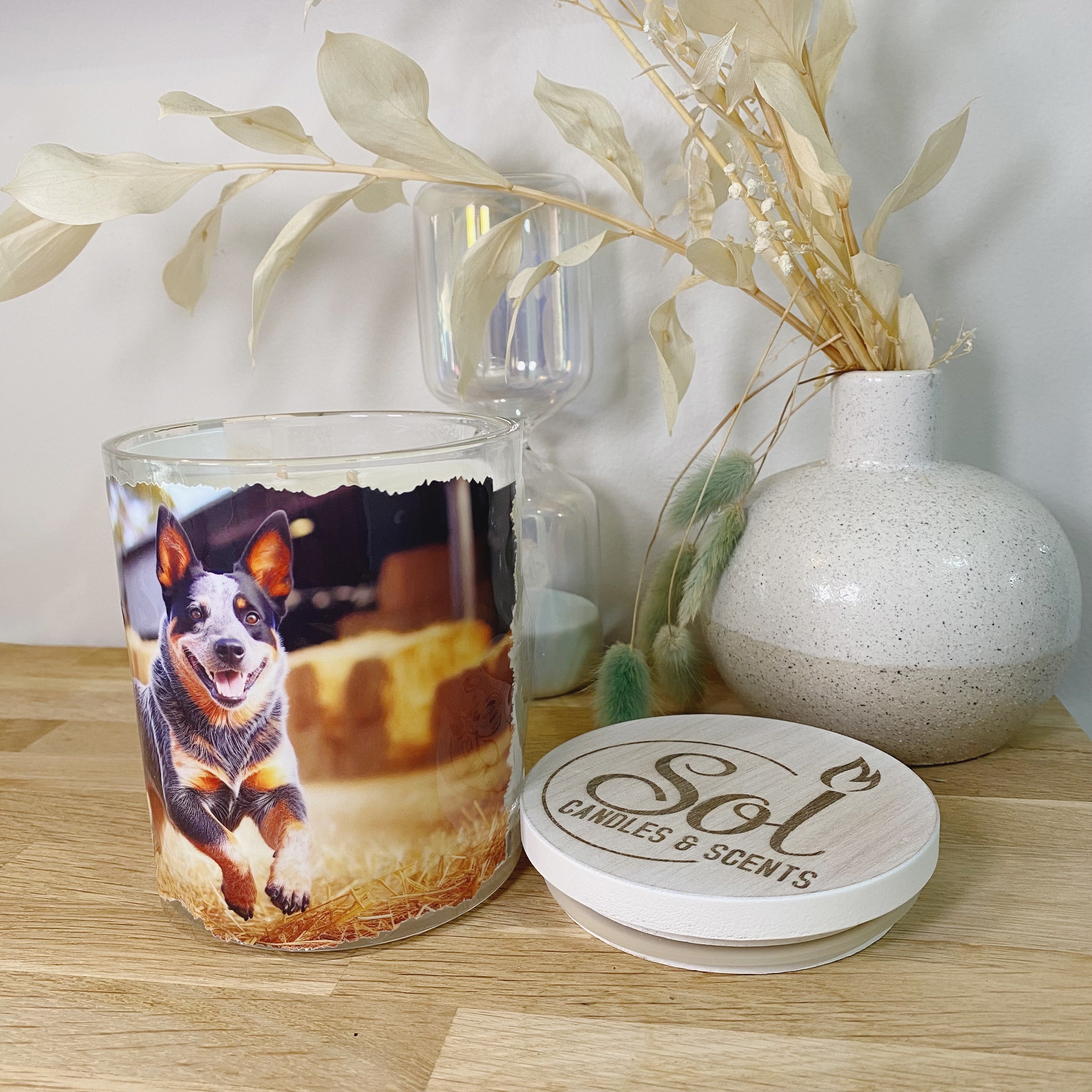 Australian Blue Heeler Cattle Dog Xlarge Candle