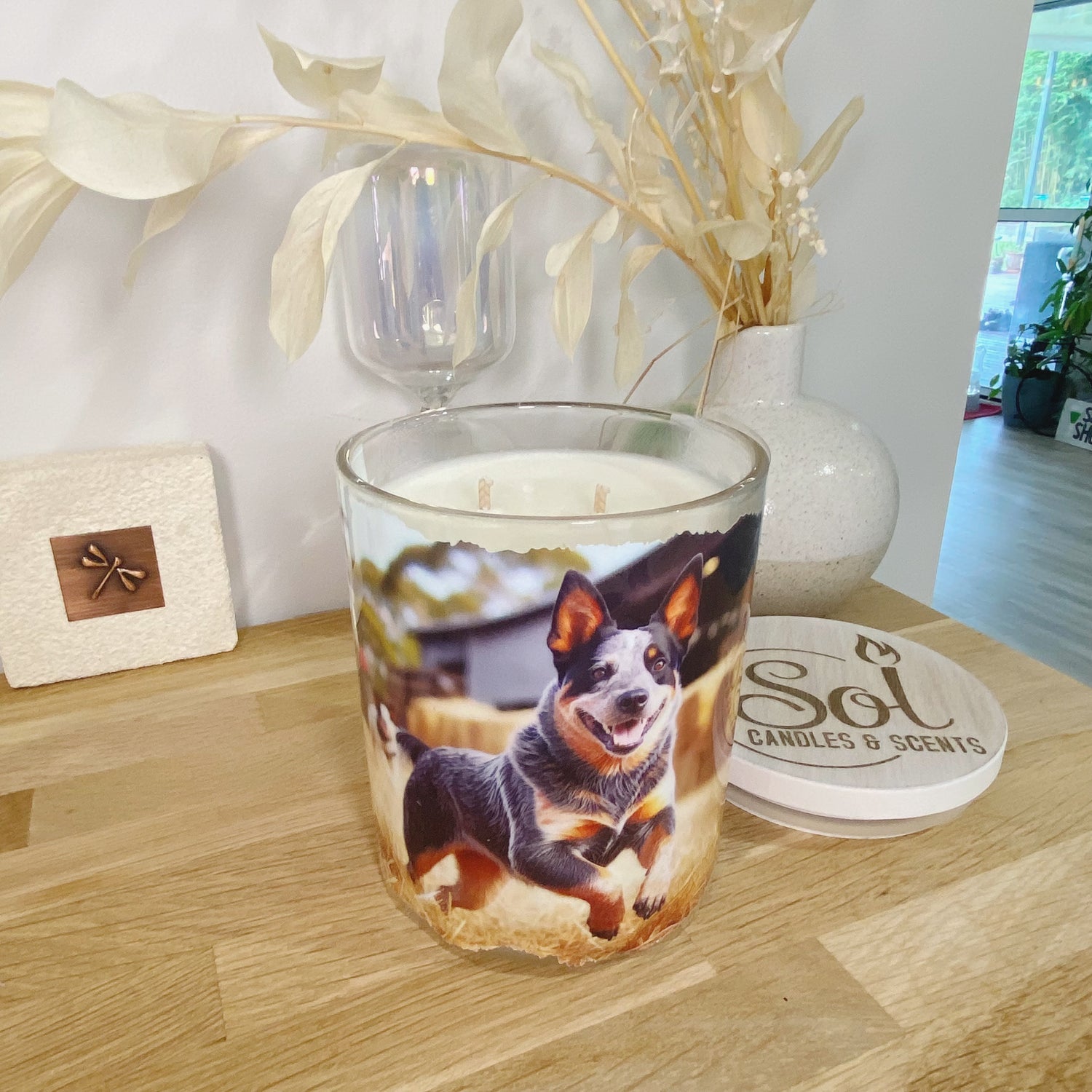 Australian Blue Heeler Cattle Dog Xlarge Candle