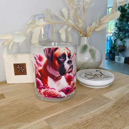 Boxer Pink Floral Xlarge Candle