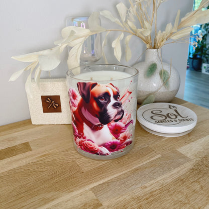 Boxer Pink Floral Xlarge Candle
