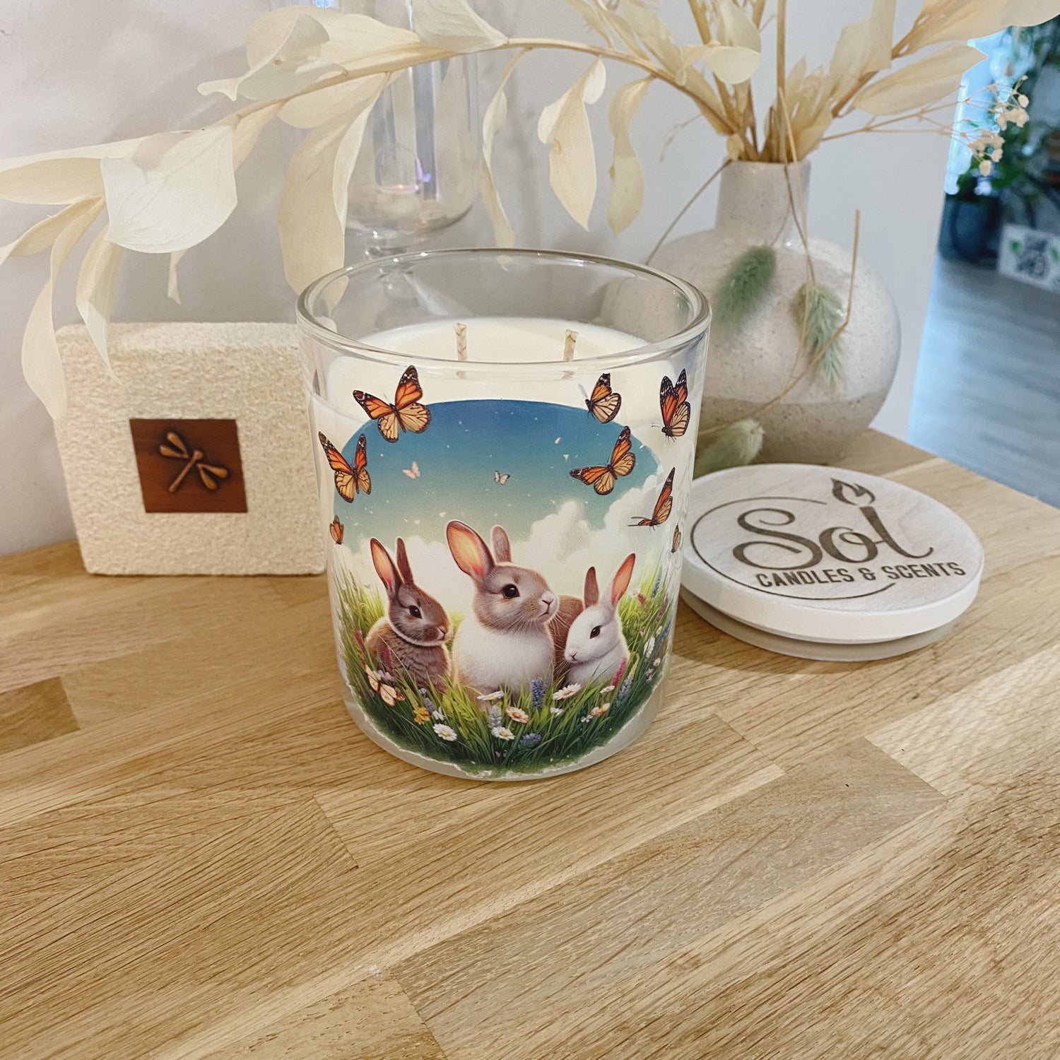 Bunny Rabbit Family Xlarge Candle