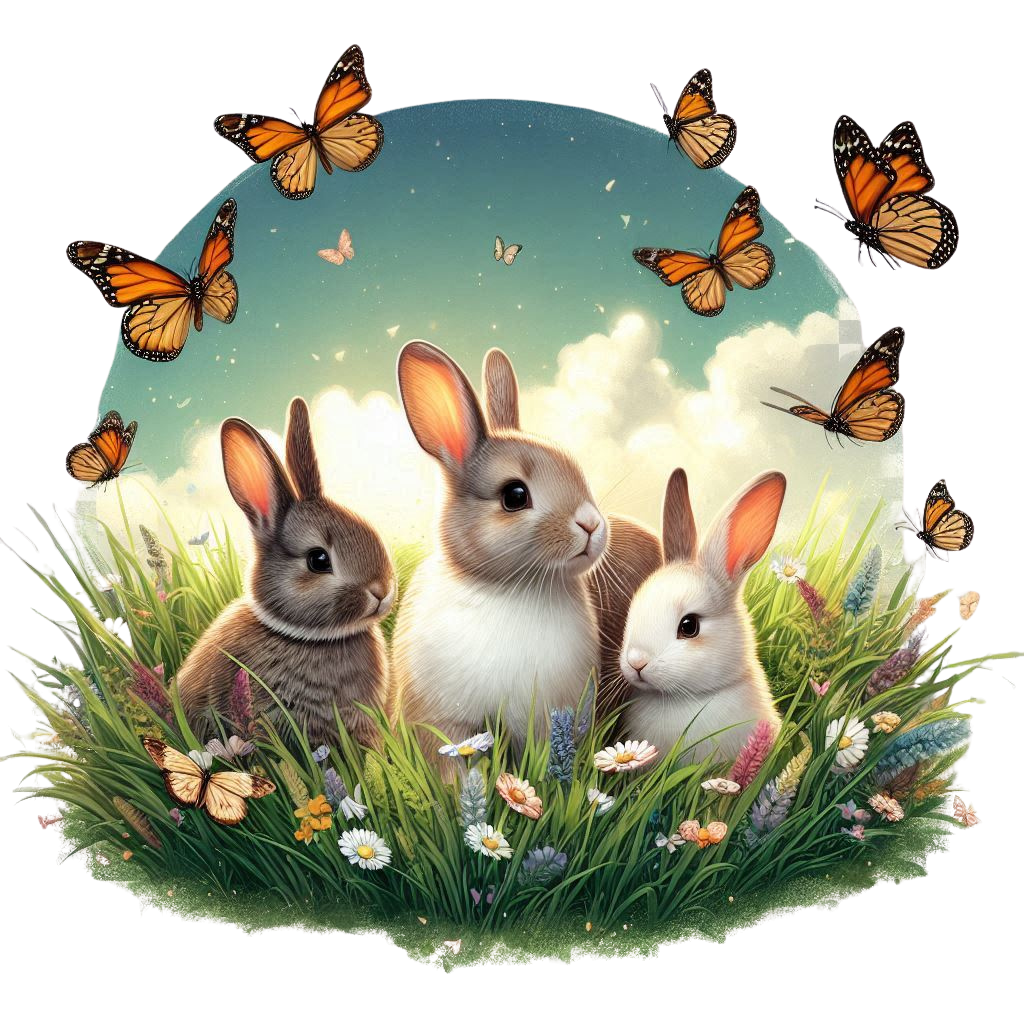 Bunny Rabbit Family Xlarge Candle