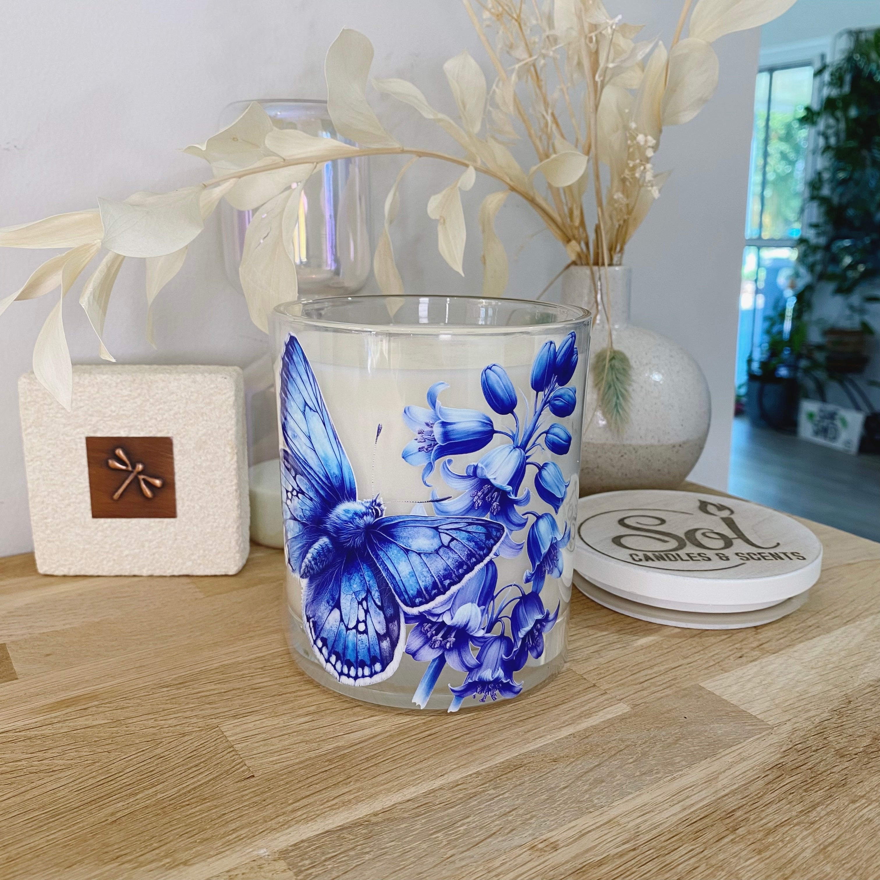 Butterfly Blue Xlarge Candle