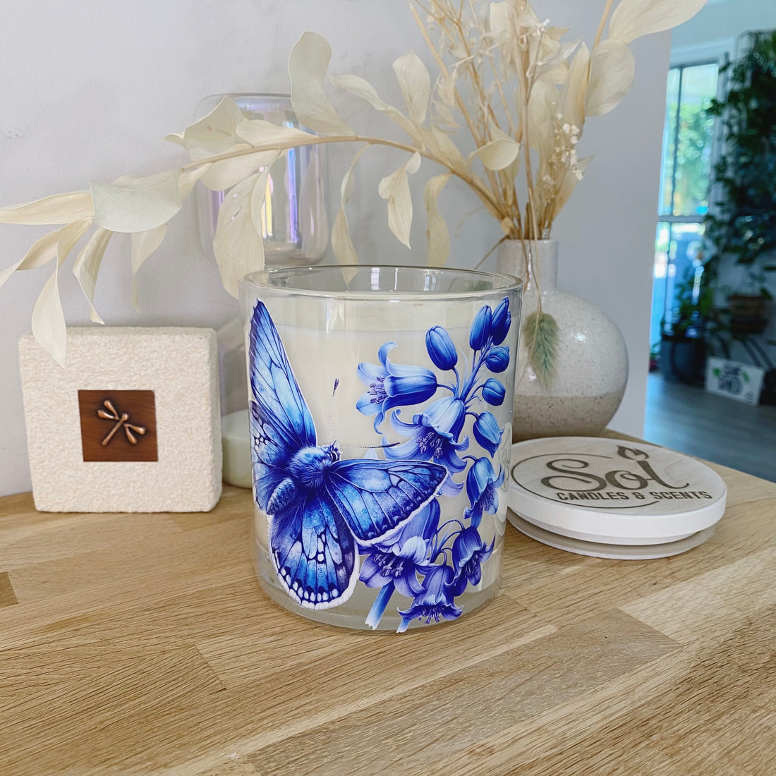 Butterfly Blue Xlarge Candle