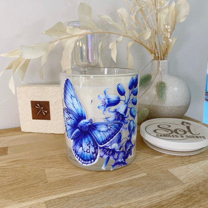 Butterfly Blue Xlarge Candle