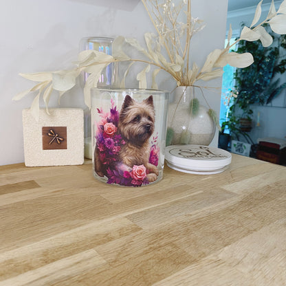 Cairn Terrier Brindle Dog Candle_Made in Australia_Refillable