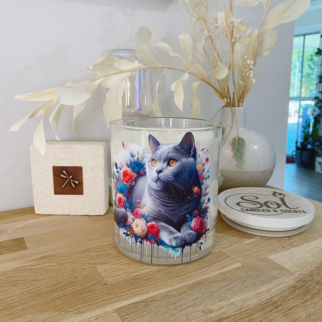 Cat British Blue Xlarge Candle_Sol Candles &amp; Scents