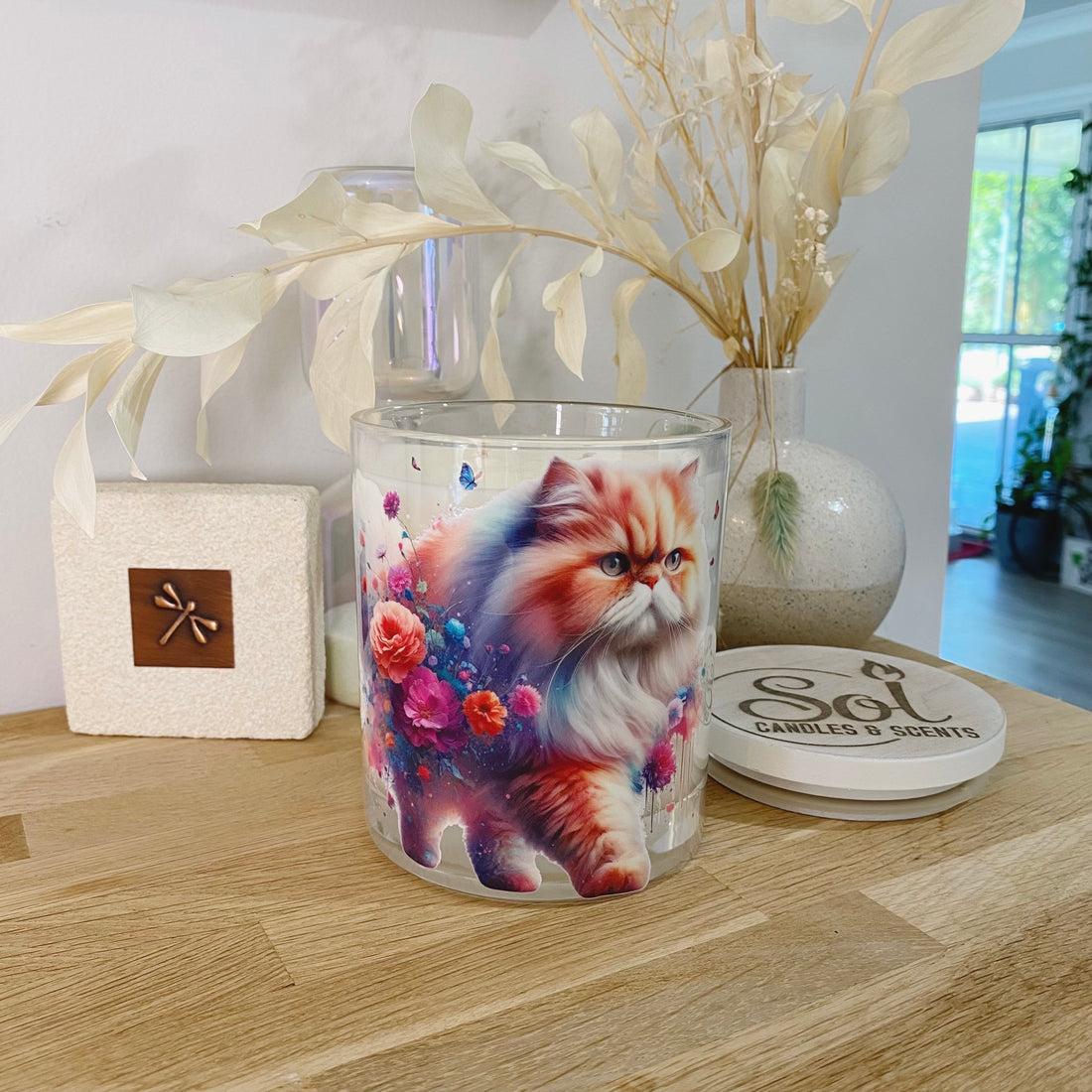 Cat Persian Walking Xlarge Candle