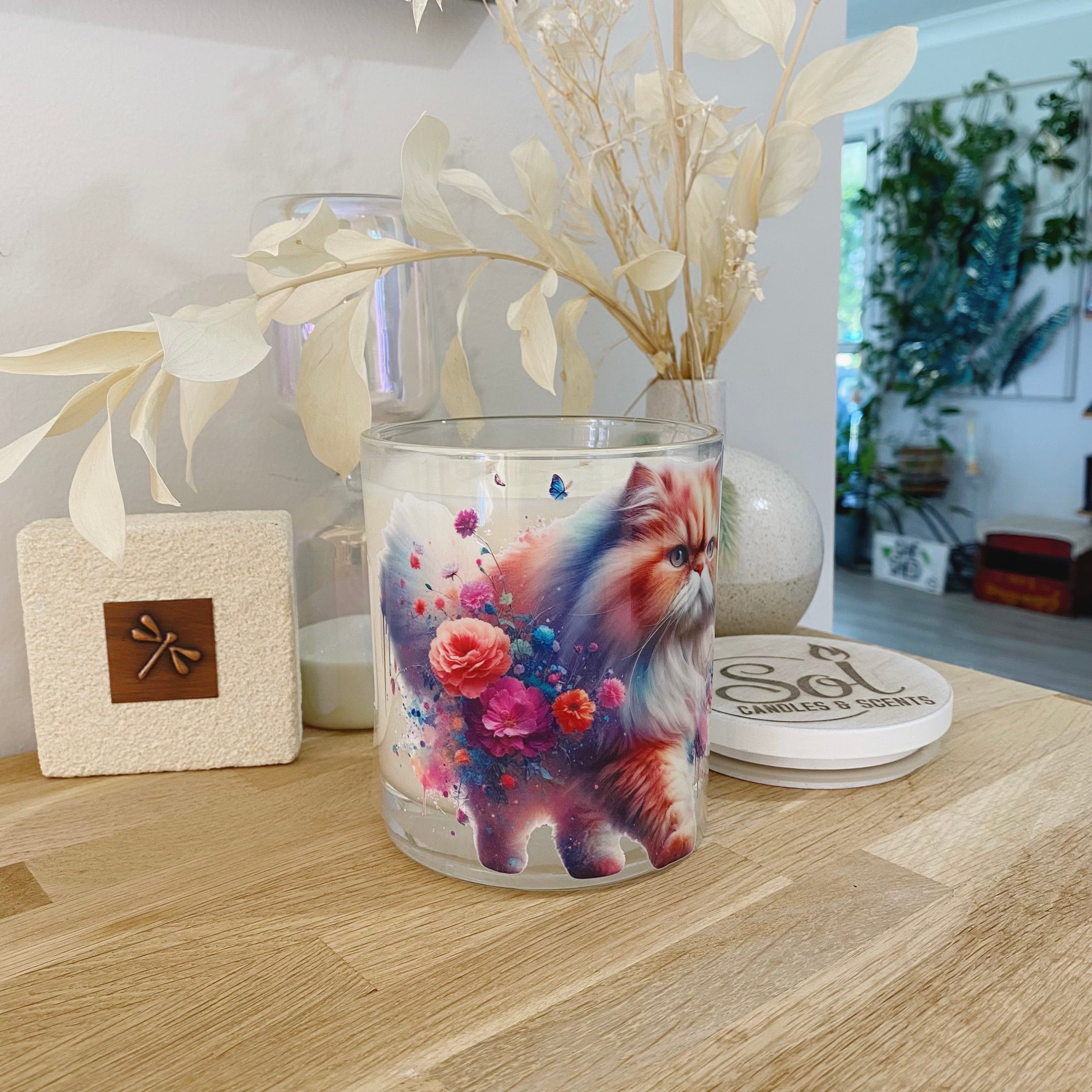 Cat Persian Walking Xlarge Candle