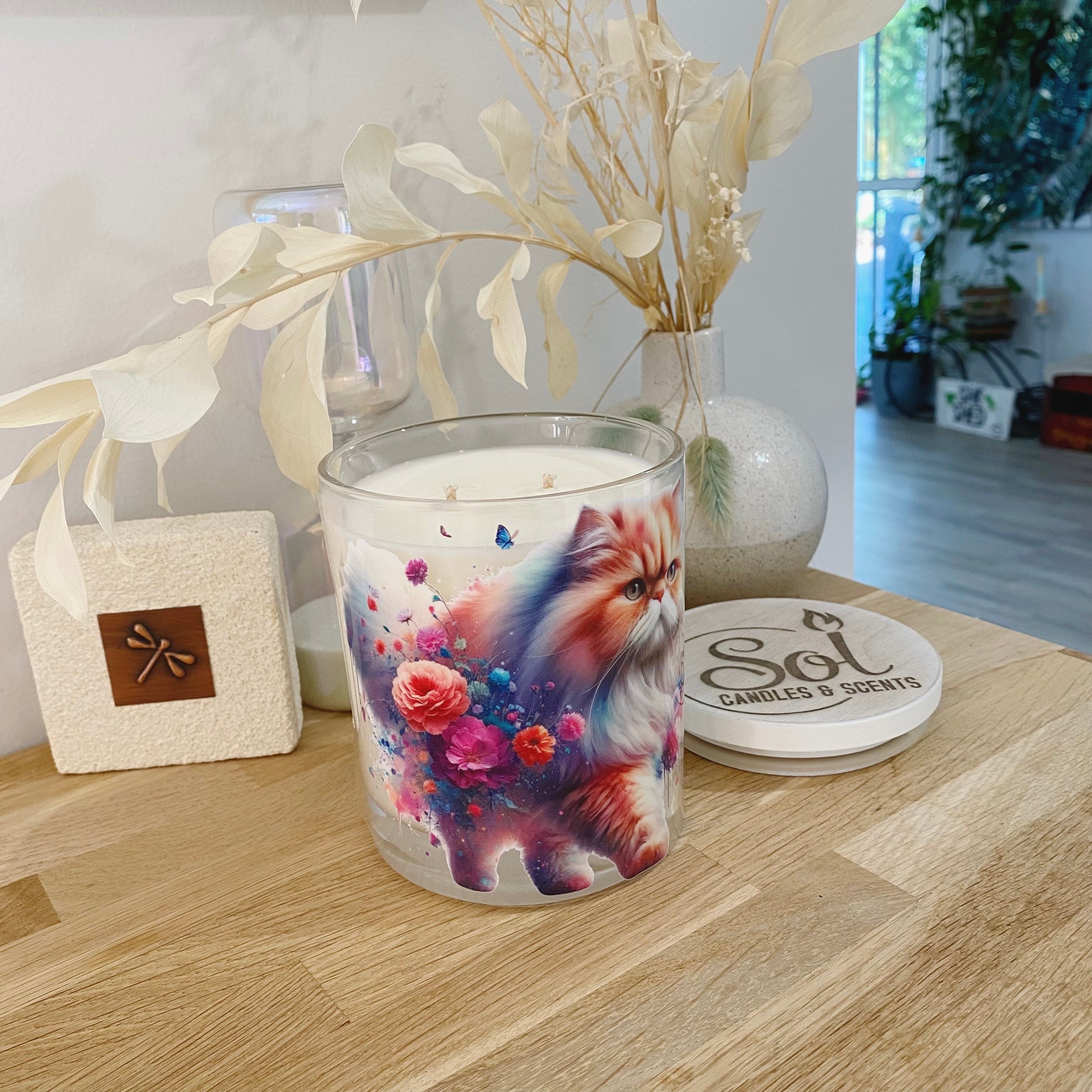 Cat Persian Walking Xlarge Candle